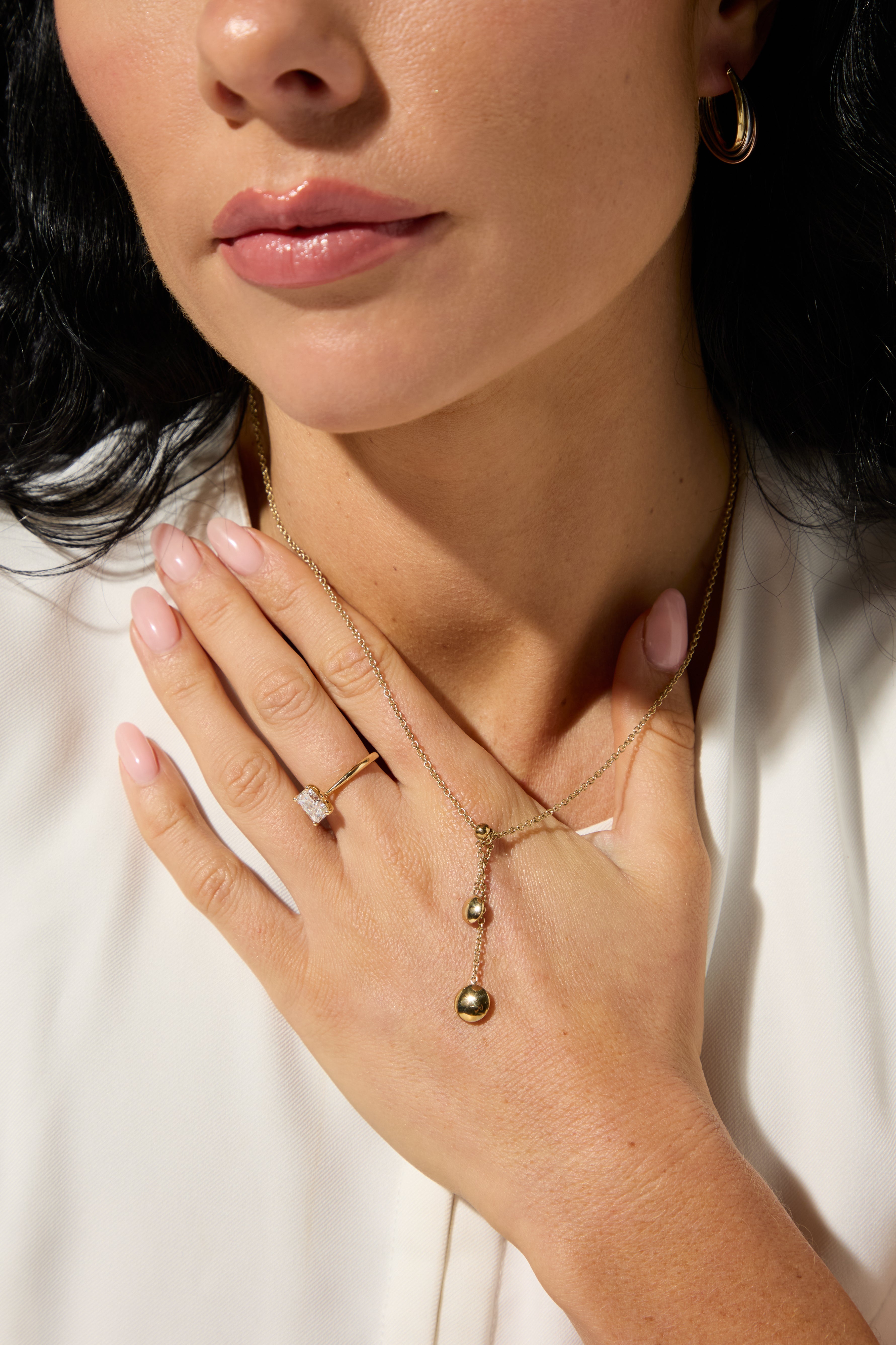 9ct Yellow Gold Drop Necklace