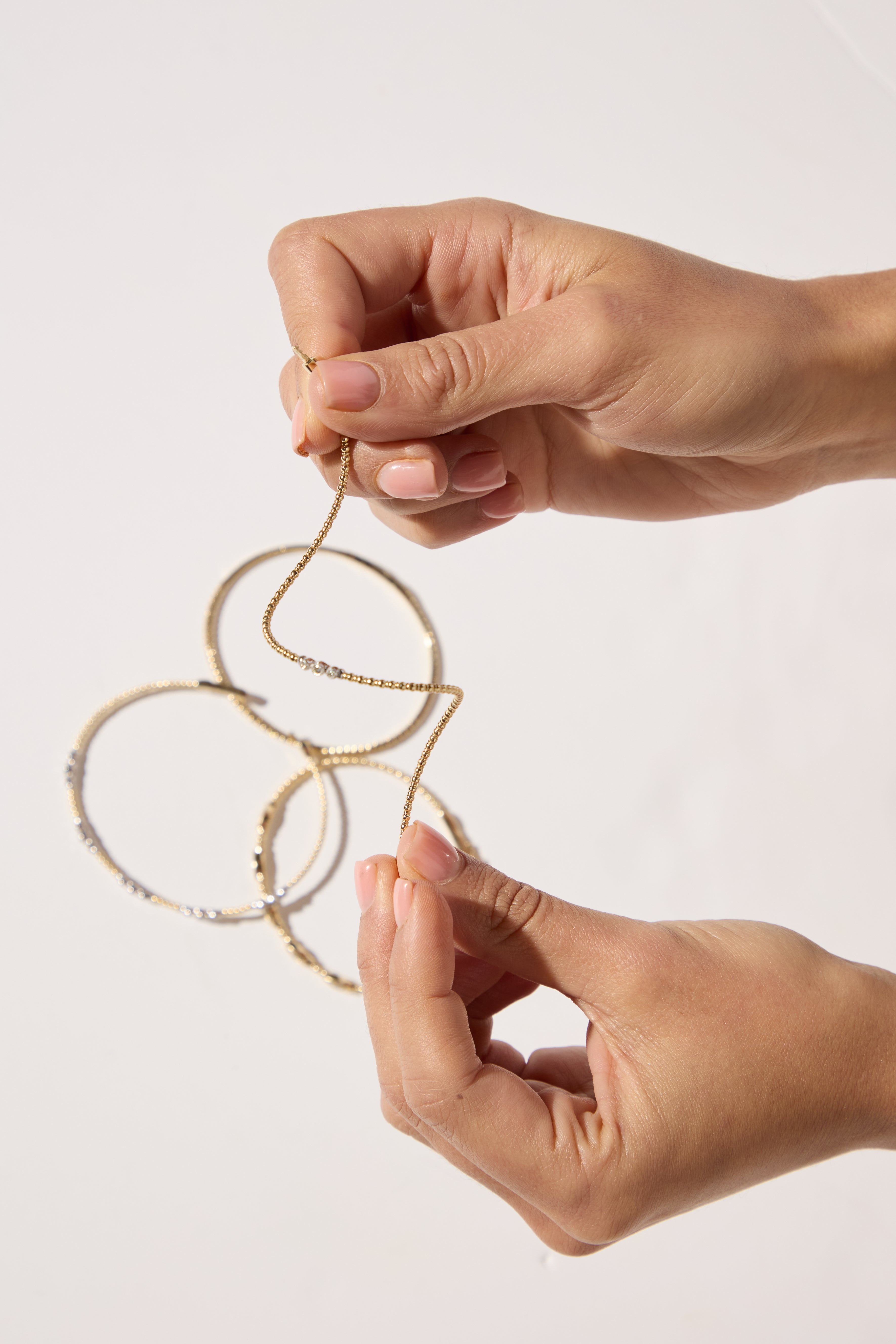 14ct Yellow Gold Natural Diamond Flexi Bangle