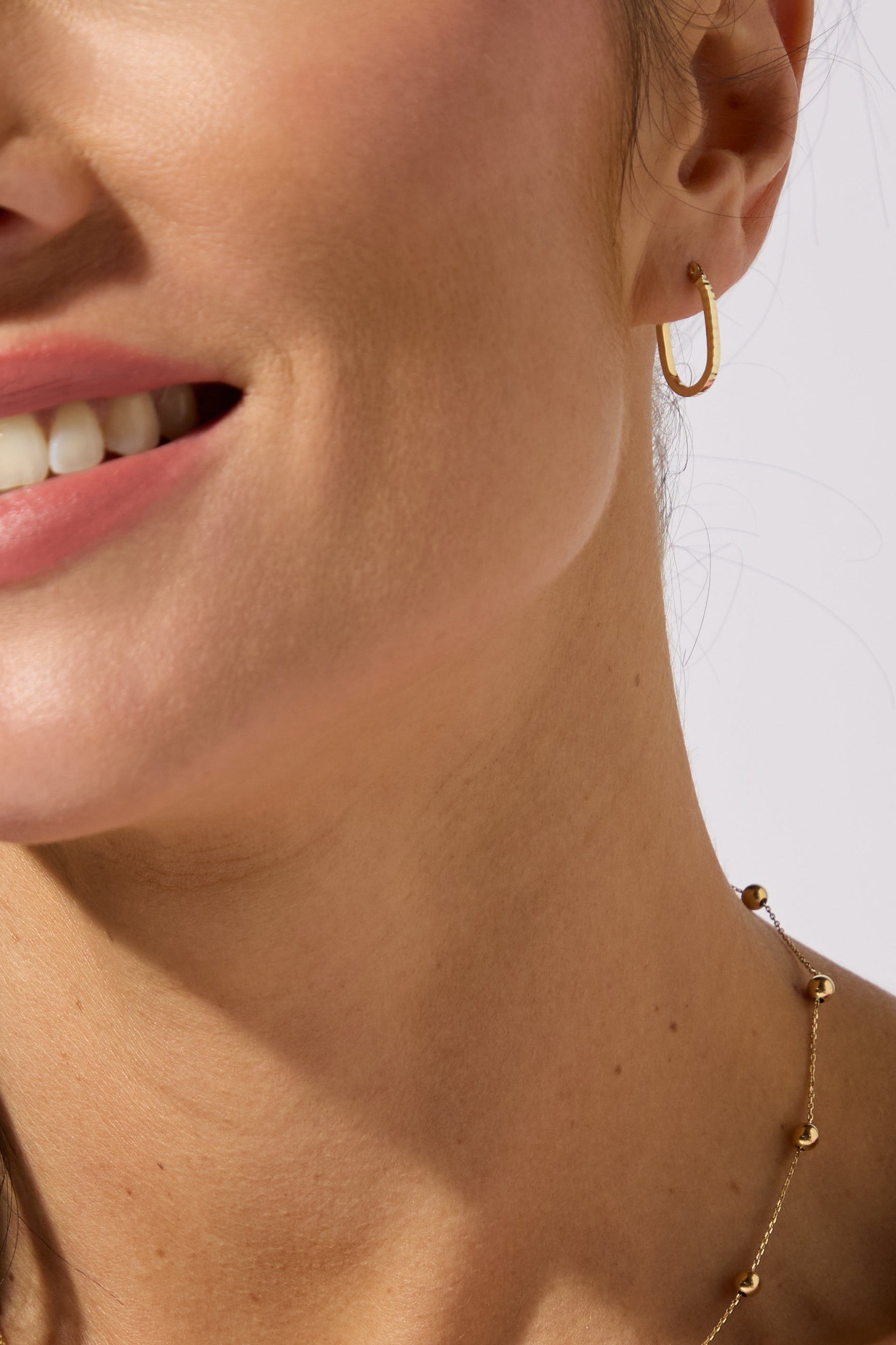 9ct Yellow Gold Diamond Cut Hoop Earrings