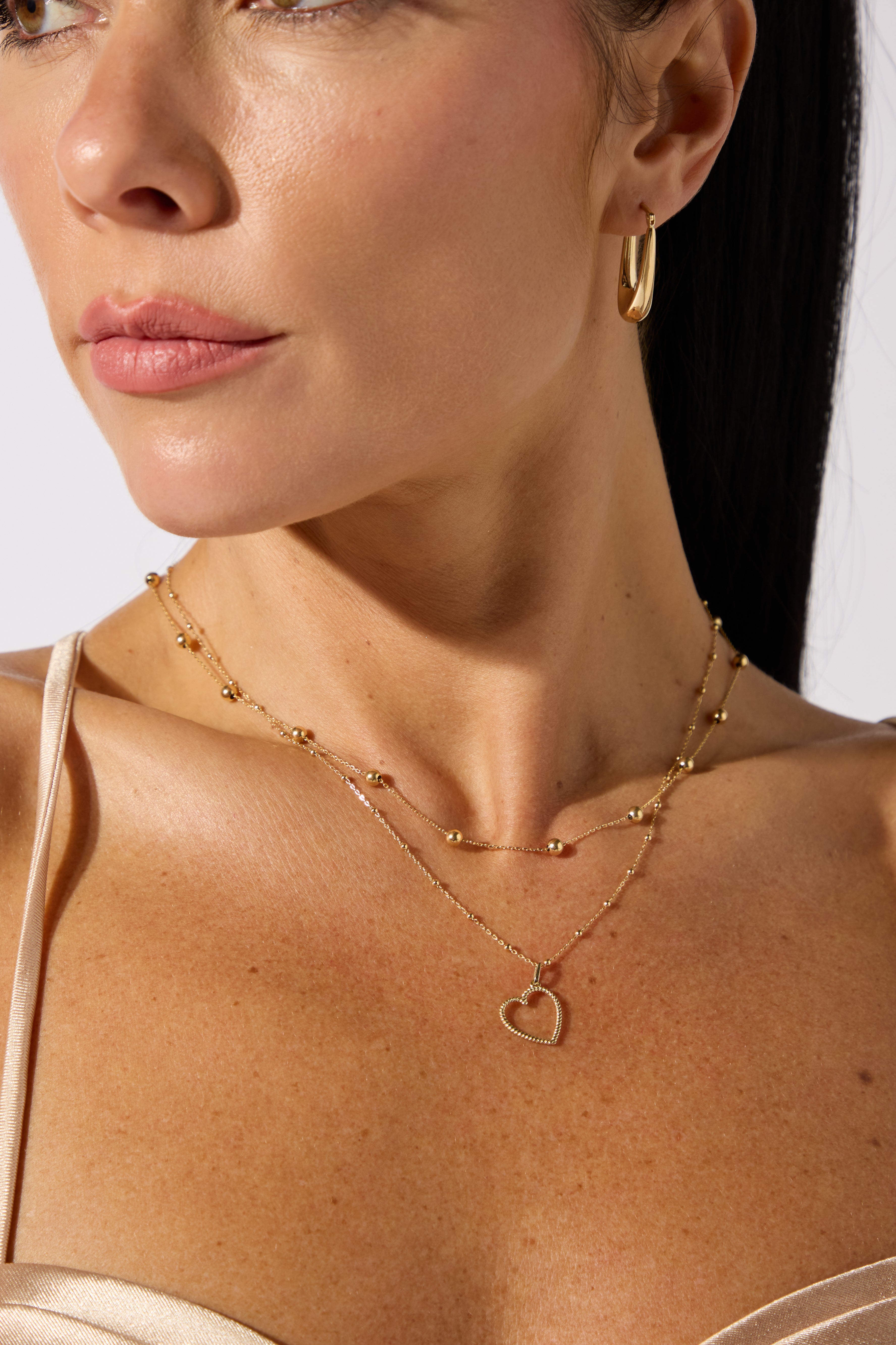 9ct Yellow Gold Twisted Heart Pendant