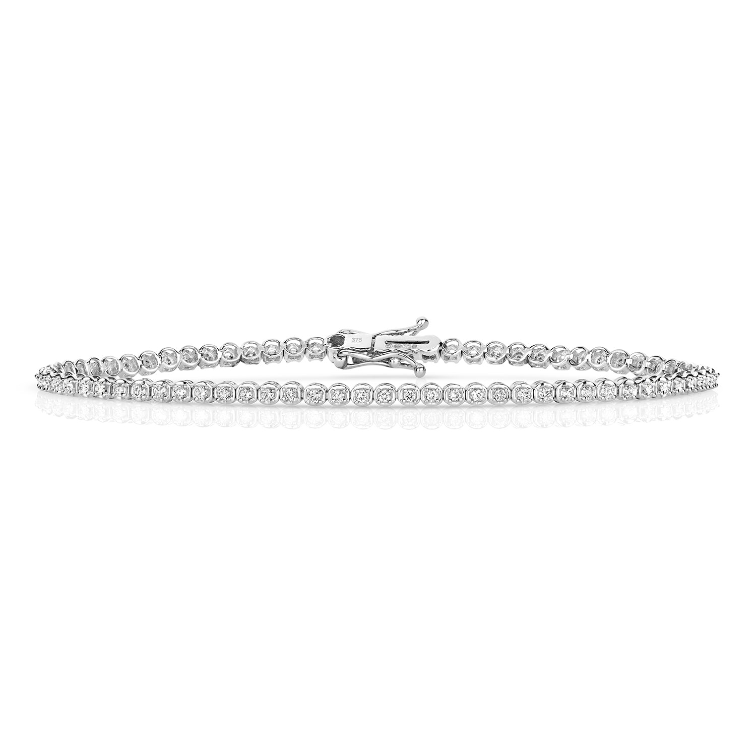 DIAMOND BRACELET IN 9CT WHITE GOLD