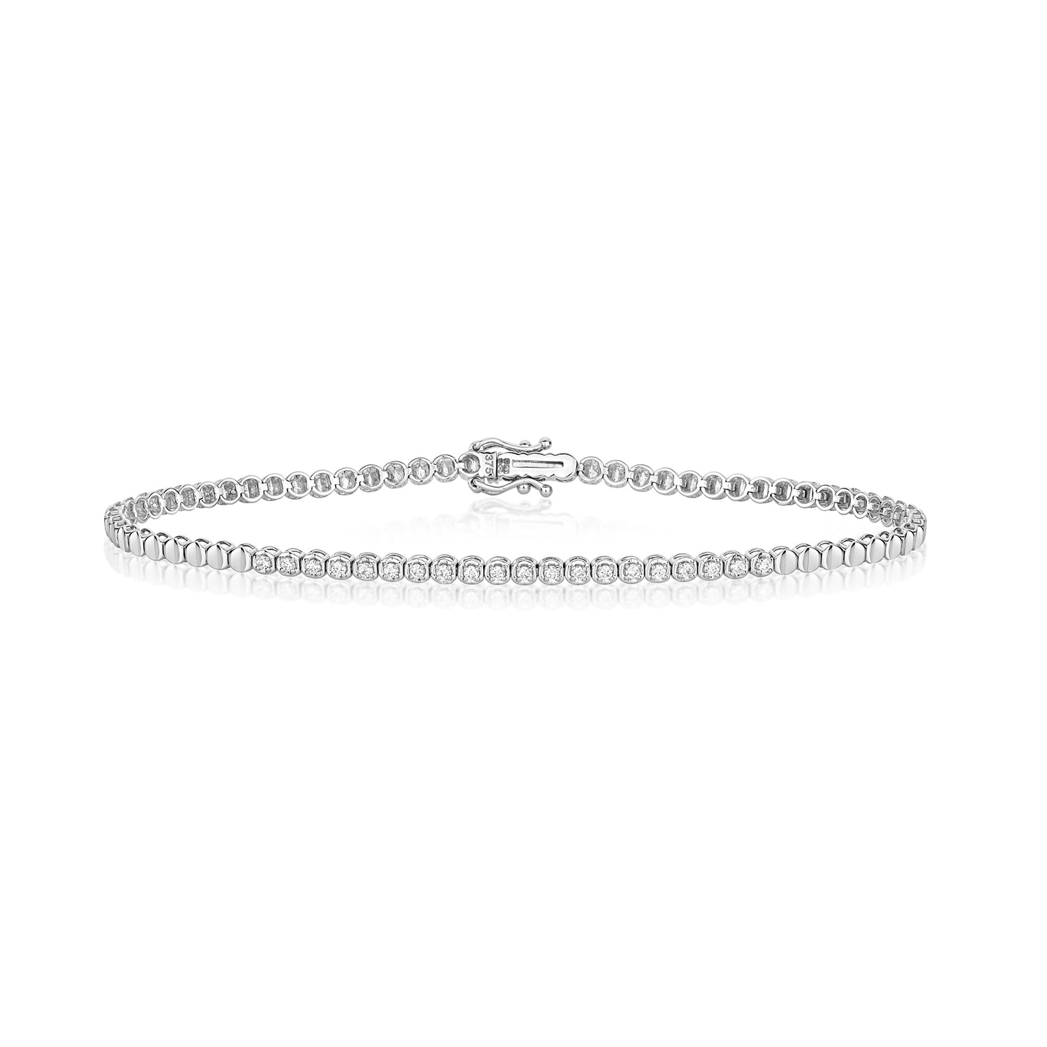 DIAMOND BRACELET IN 9CT WHITE GOLD