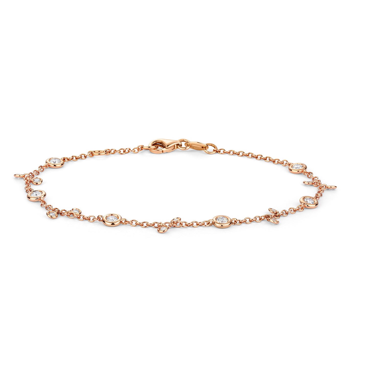 DIAMOND RUBOVER BRACELET IN 18CT ROSE GOLD