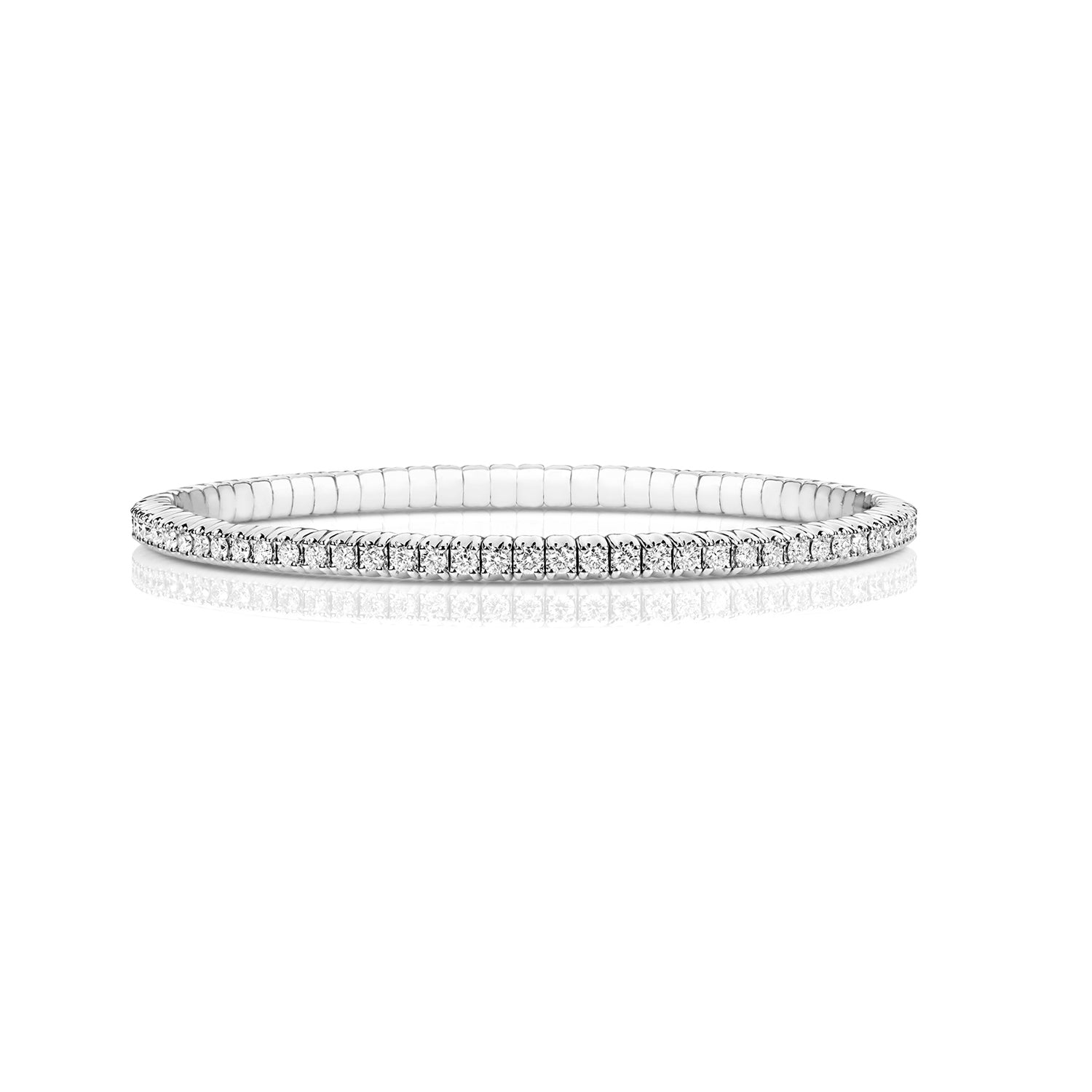 DIAMOND STRETCH BANGLE IN 18CT WHITE GOLD