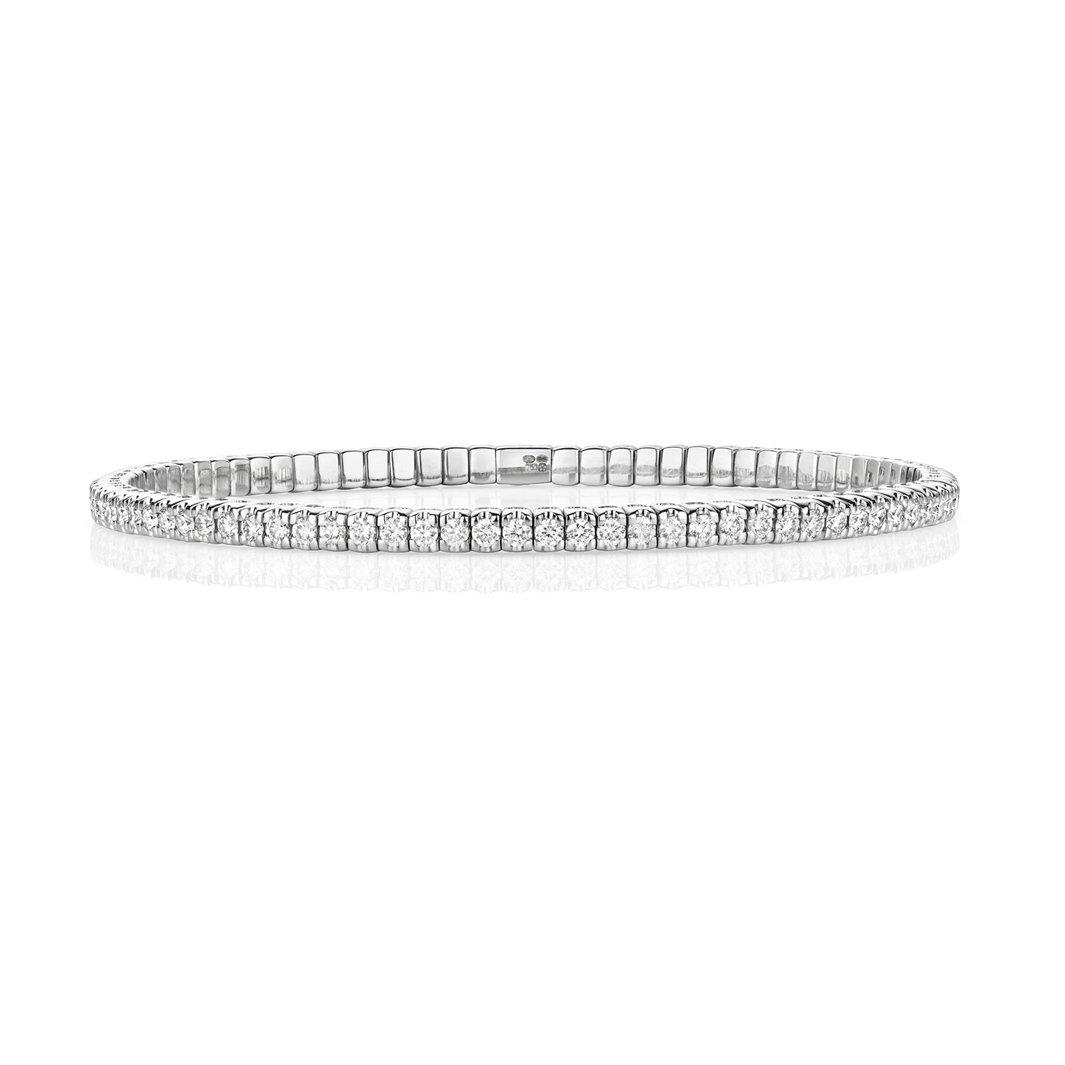DIAMOND STRETCH BANGLE IN 18CT WHITE GOLD