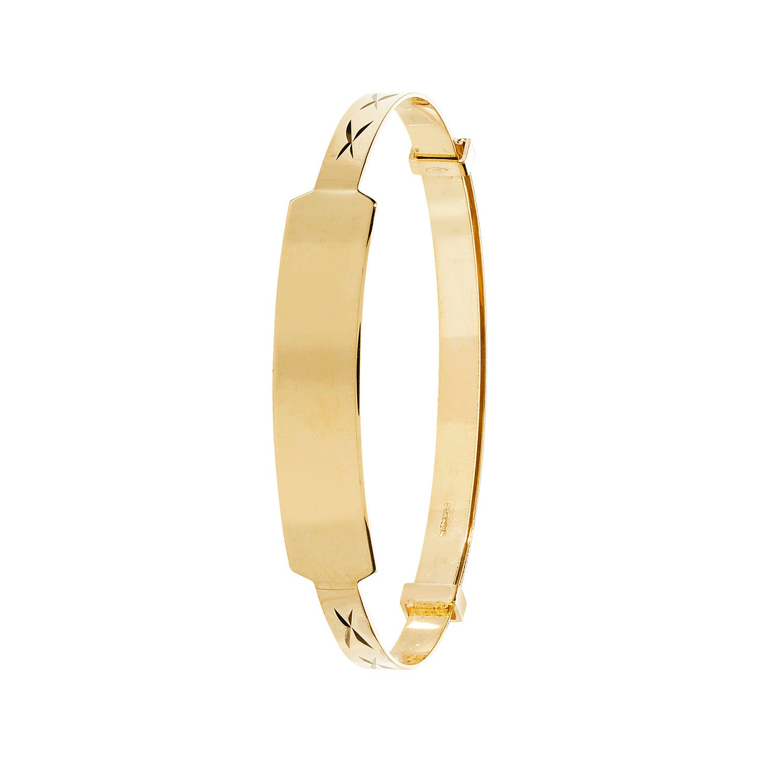 9CT GOLD BABIES' ENGRAVED EXPANDABLE ID BANGLE