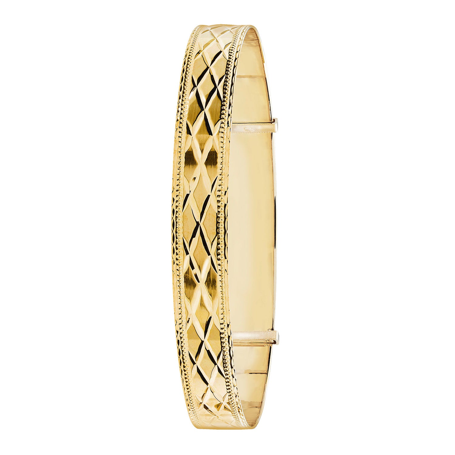 9CT GOLD DIAMOND CUT EXPANDABLE BANGLE