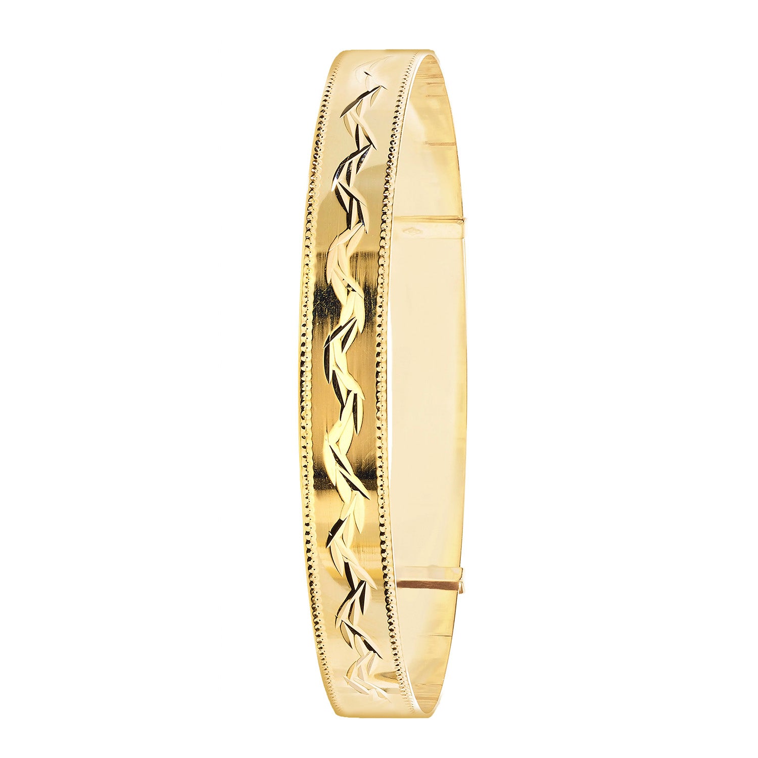 9CT GOLD DIAMOND CUT EXPANDABLE BANGLE