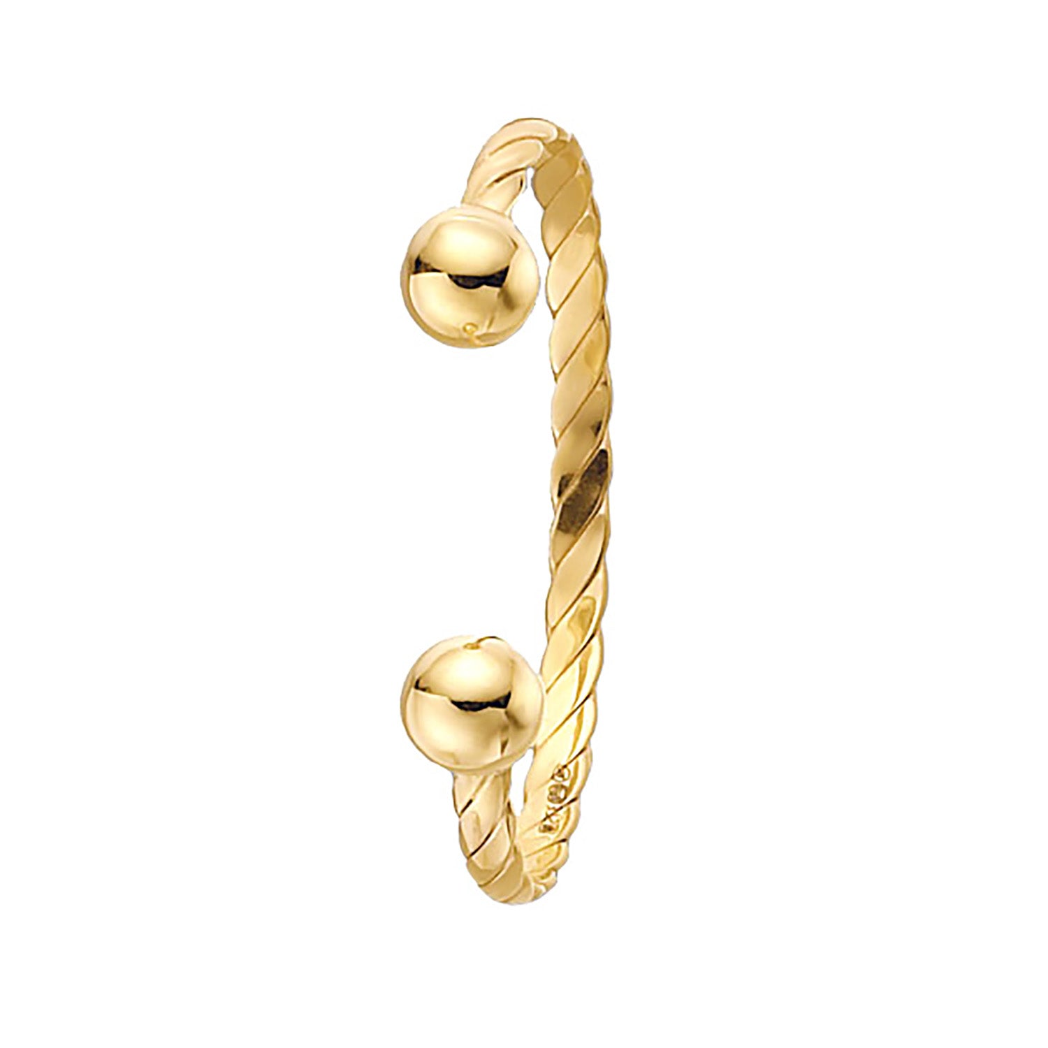 9CT GOLD BABIES' TWISTED SOLID TORC BANGLE