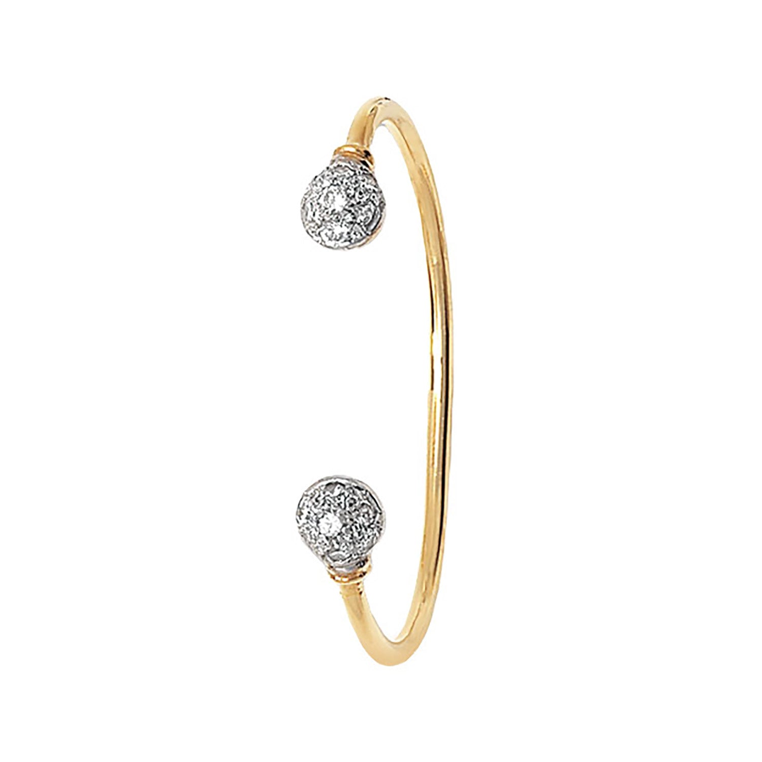 9CT GOLD BABIES' CZ TORC BANGLE