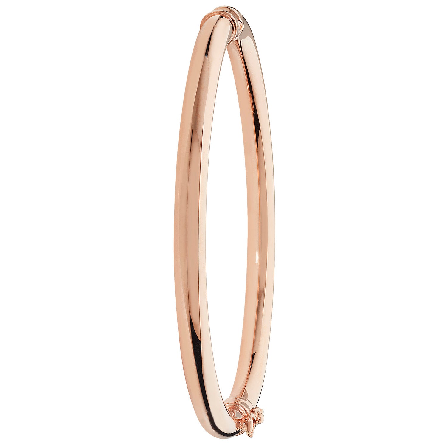 9CT ROSE GOLD PLAIN HINGED BANGLE