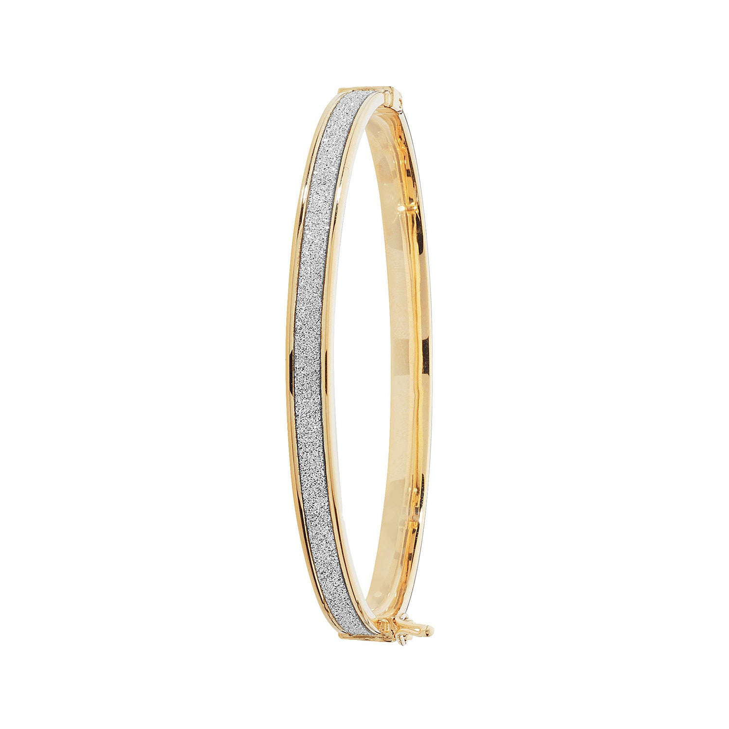 9CT GOLD BABIES' MOONDUST HINGED BANGLE