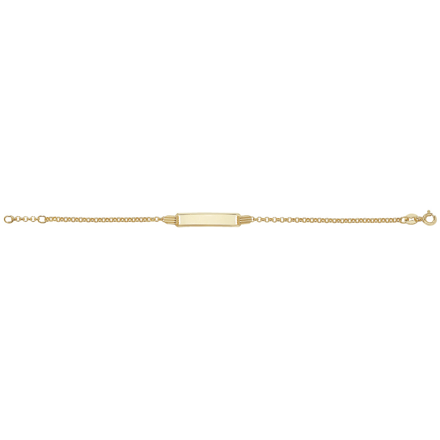 9CT GOLD BABIES' RECTAGULAR ID PLATE BRACELET