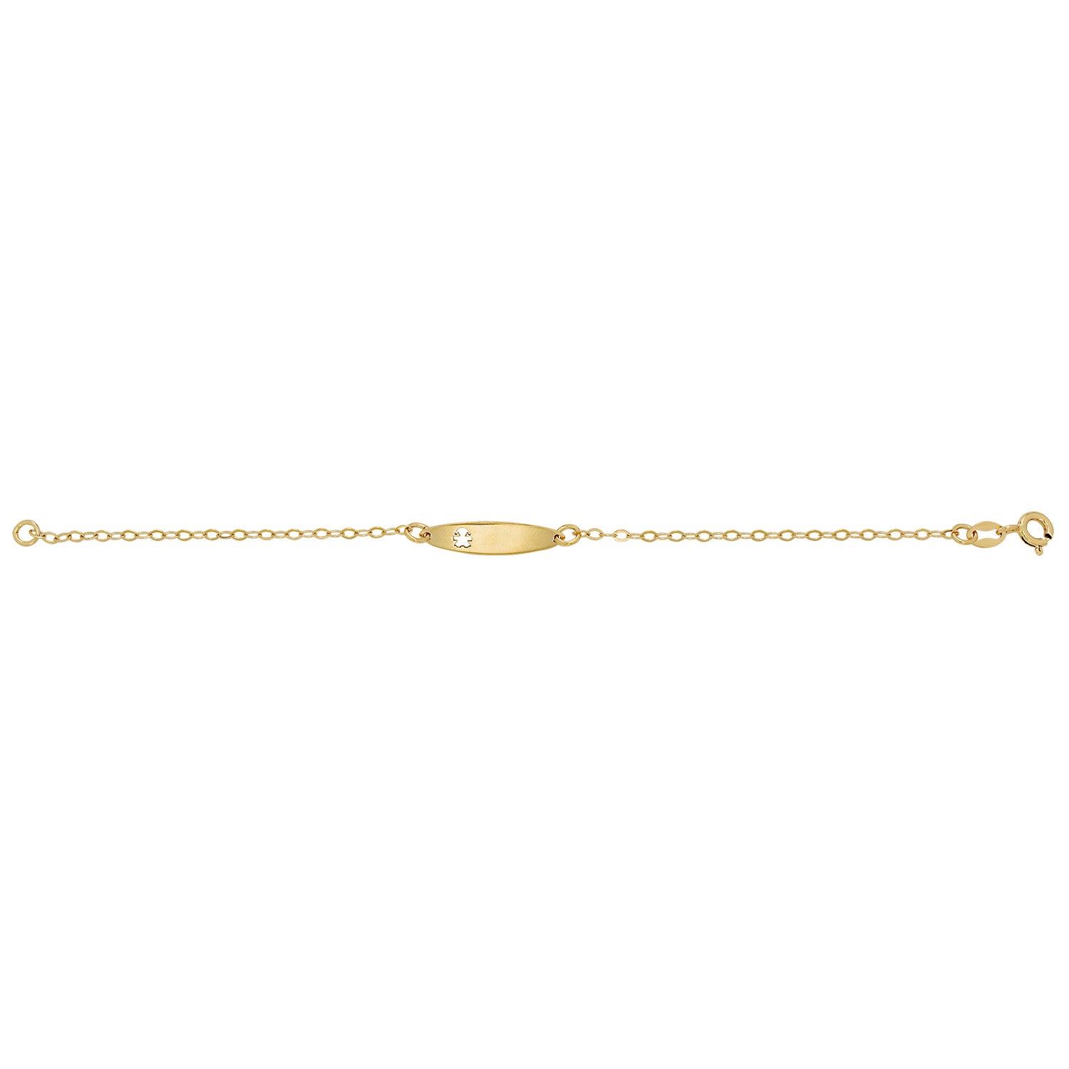 9CT GOLD BABIES' OVAL ID PLATE BRACELET