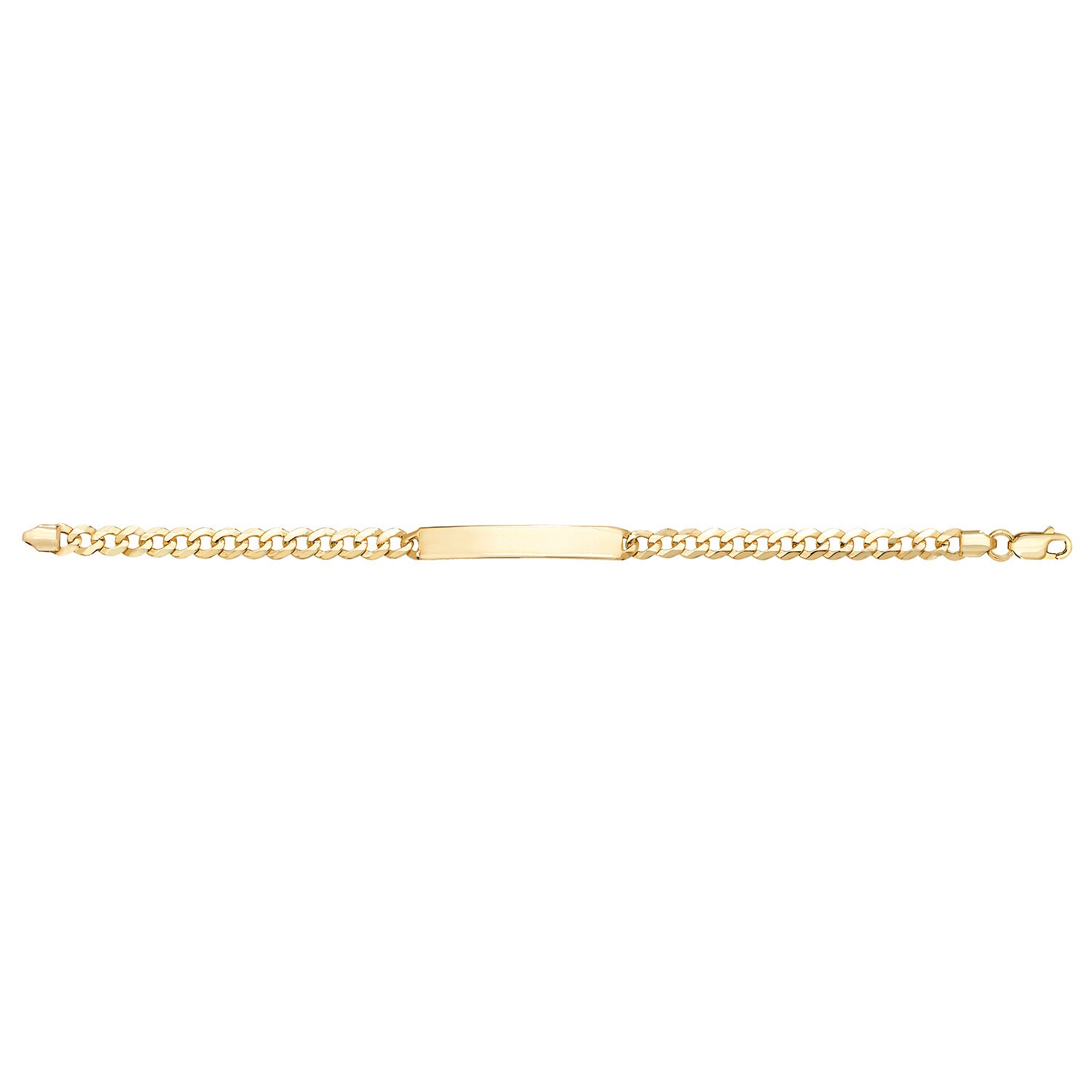 9CT GOLD BABIES' CURB RECTANGULAR ID PLATE BRACELET