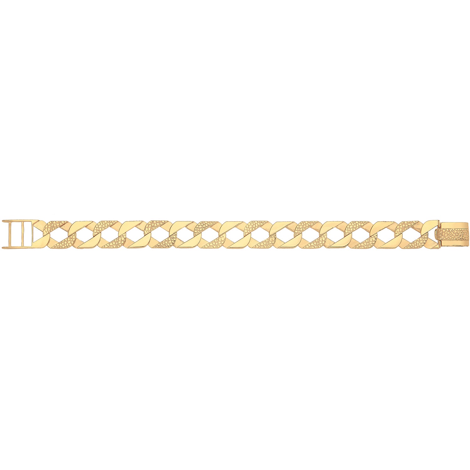 9CT YEL GOLD MEN'S CAST BRACELET