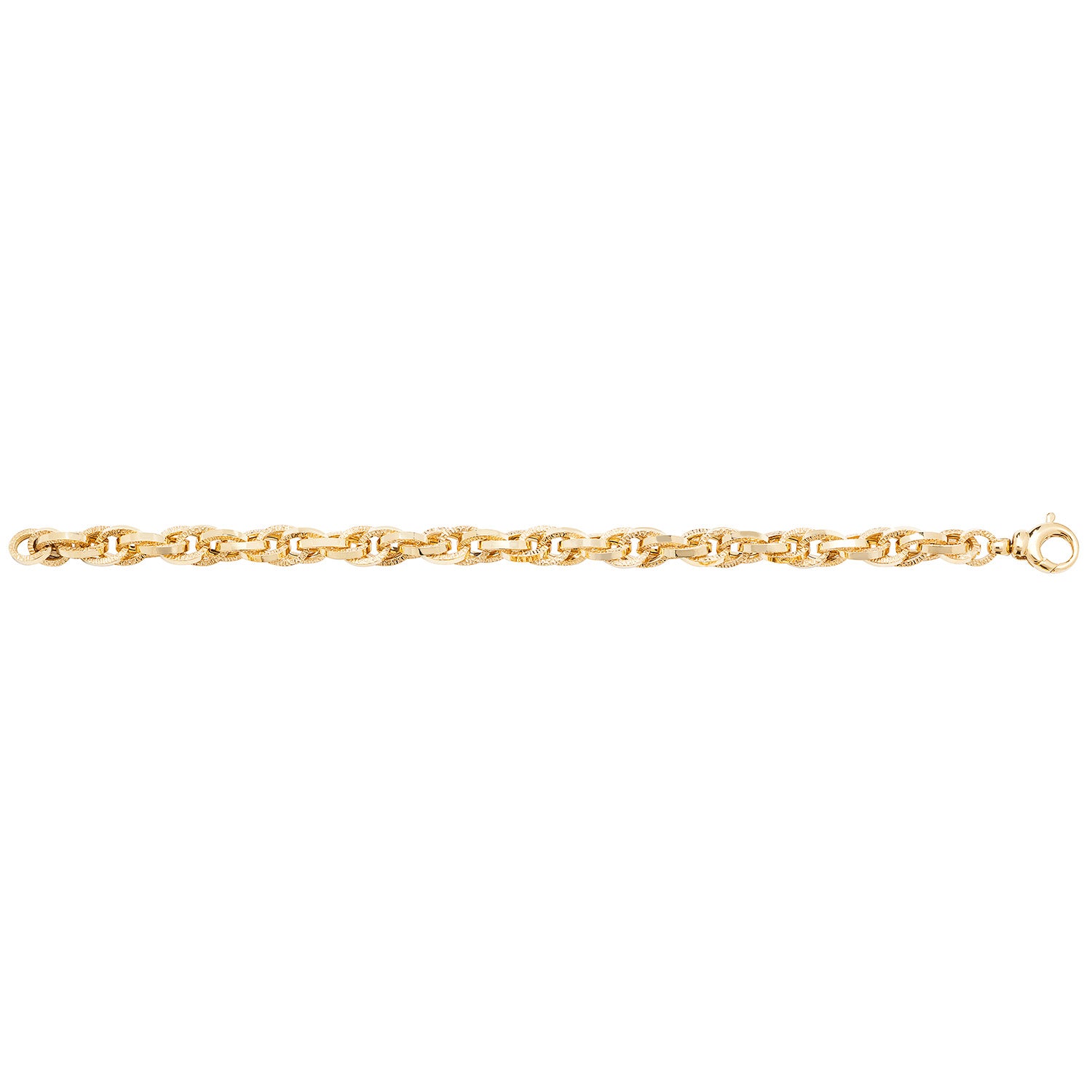 9CT GOLD ENTWINED LINK FANCY BRACELET
