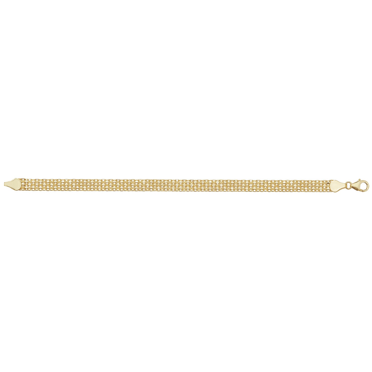 9CT GOLD FLAT WOVEN BRACELET