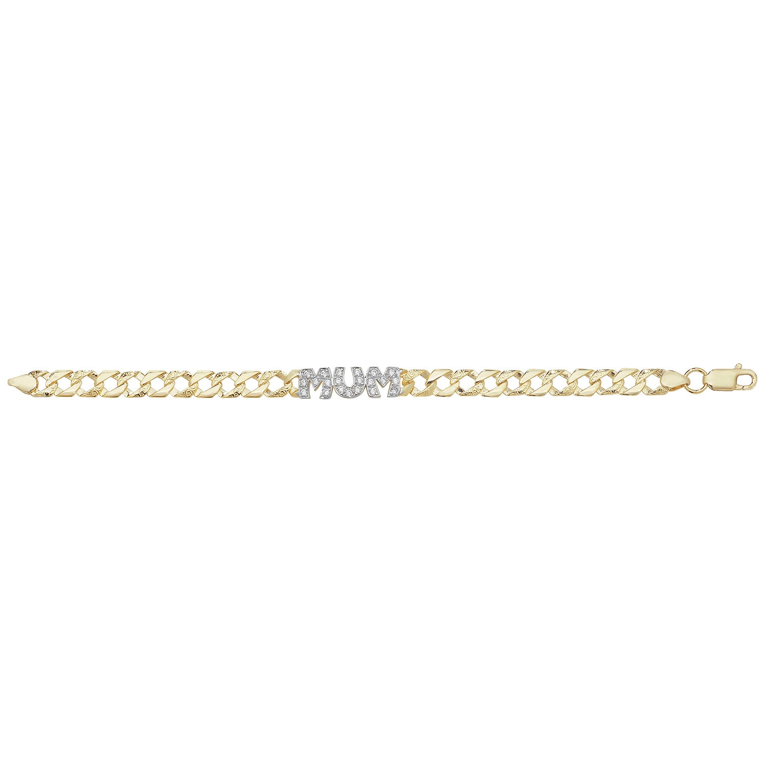 9CT GOLD CZ MUM BRACELET