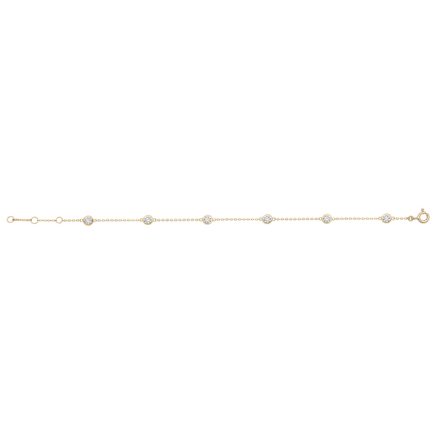 9CT GOLD CZ BEZEL SET BRACELET