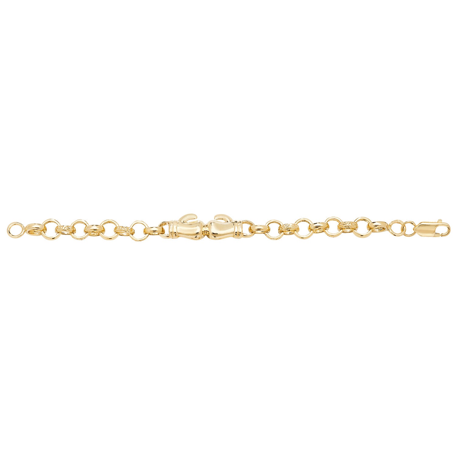 9CT GOLD BABIES' DOUBLE BOXING GLOVE BRACELET