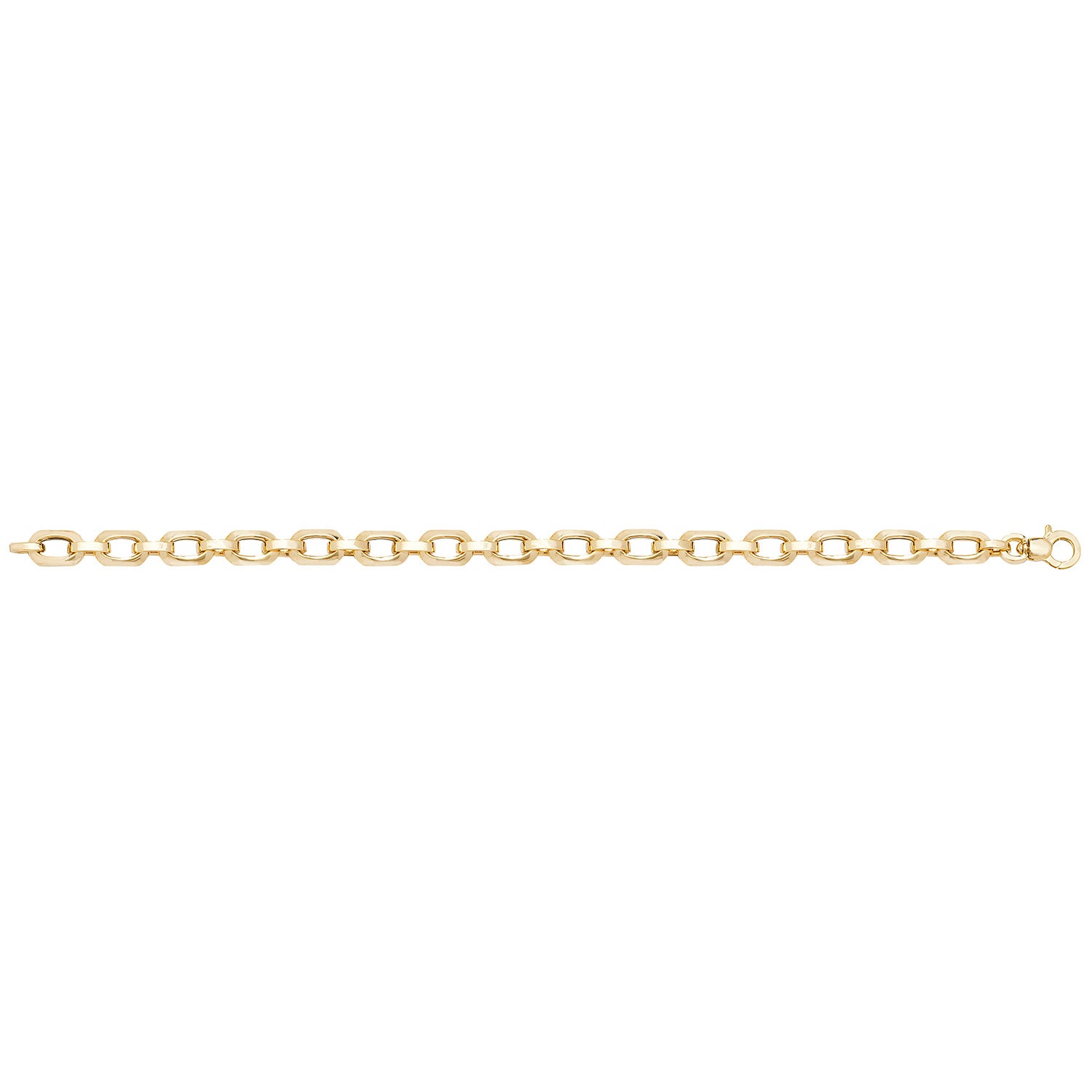 9CT GOLD HEXAGON LINKED BRACELET