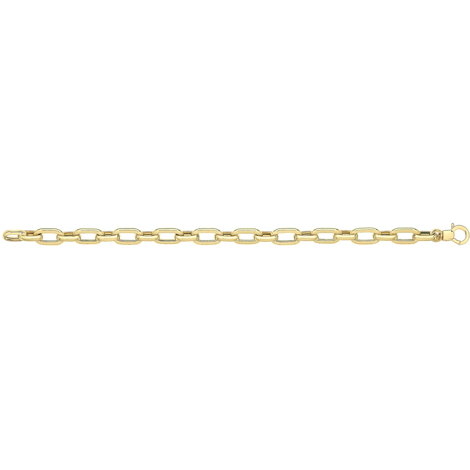 9CT GOLD CUSHION SHAPE LINKED RACELET