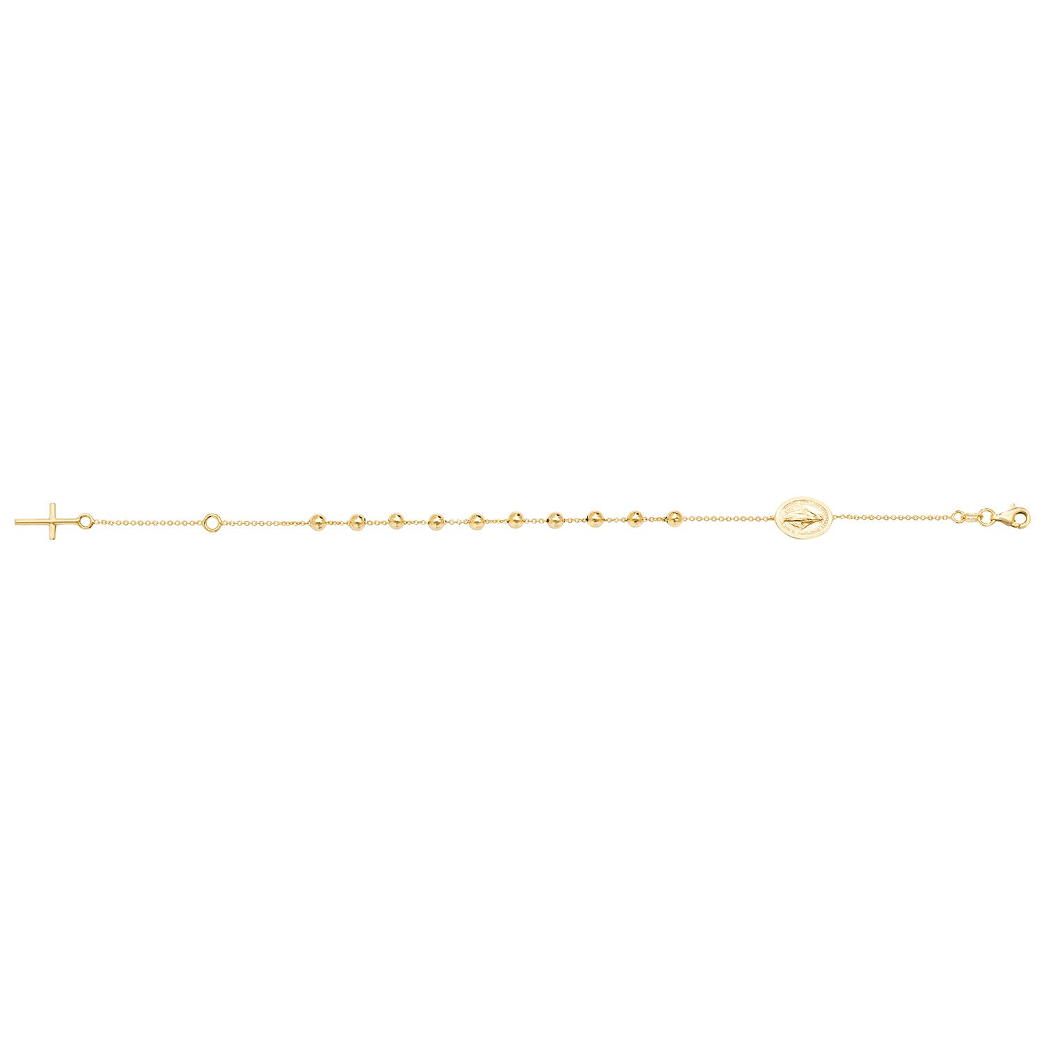 9CT GOLD ROSARY BRACELET