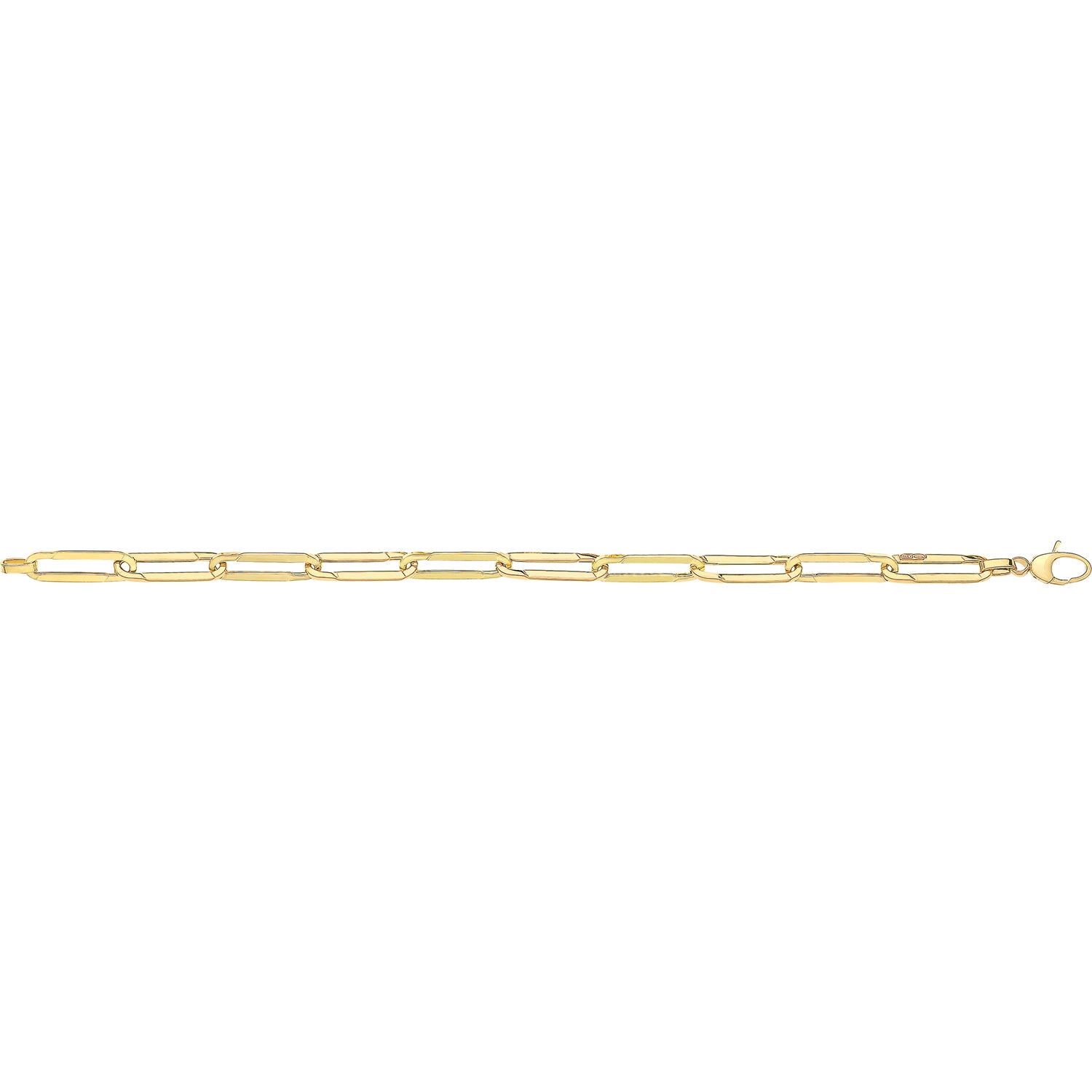 9CT GOLD PAPERCLIP BRACELET