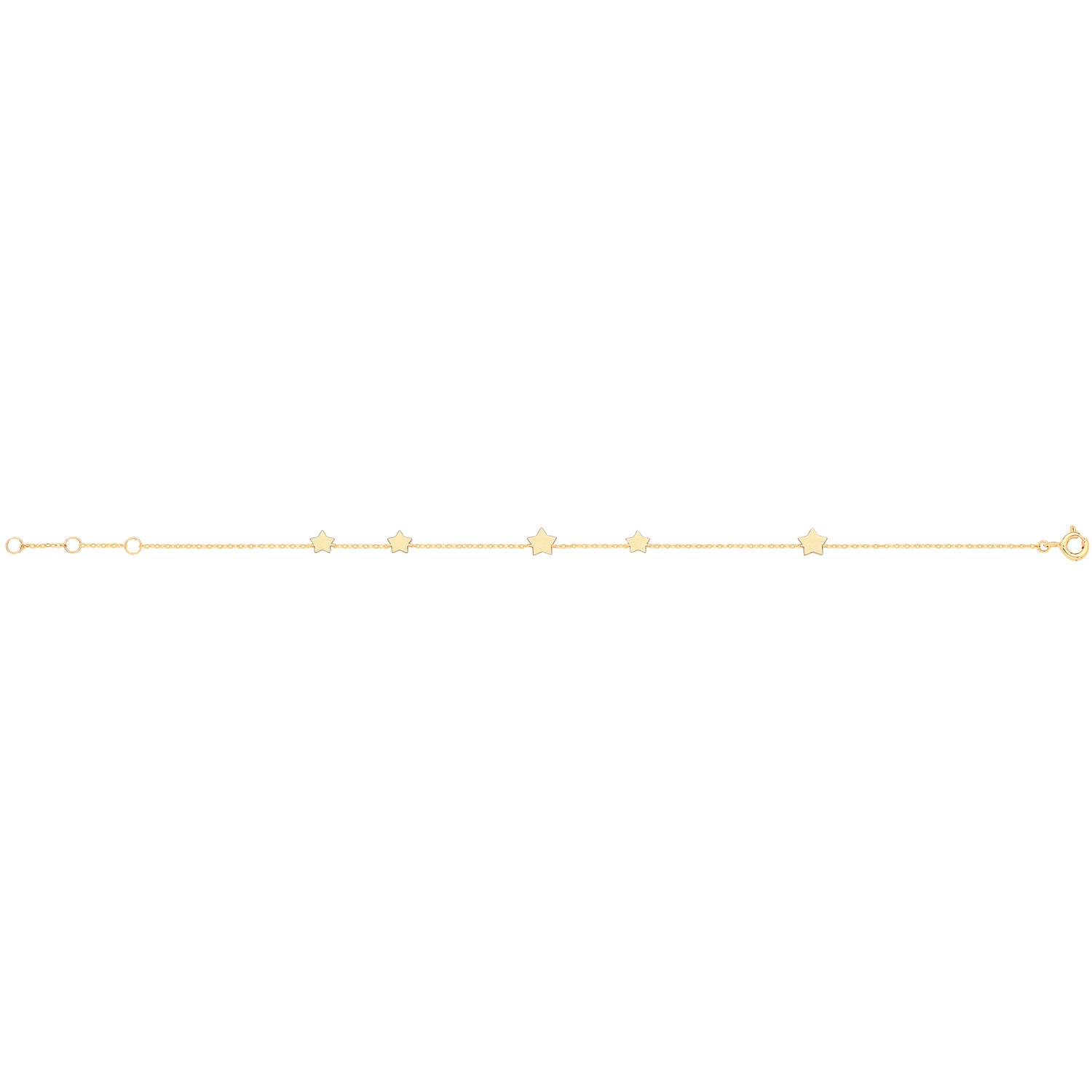 9CT GOLD STAR BRACELET