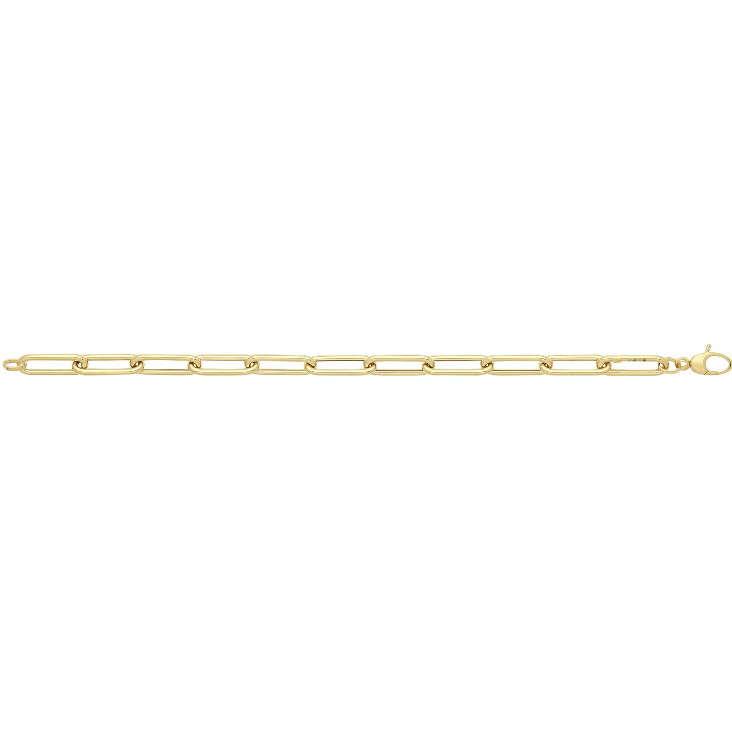 9CT GOLD PAPERCLIP BRACELET