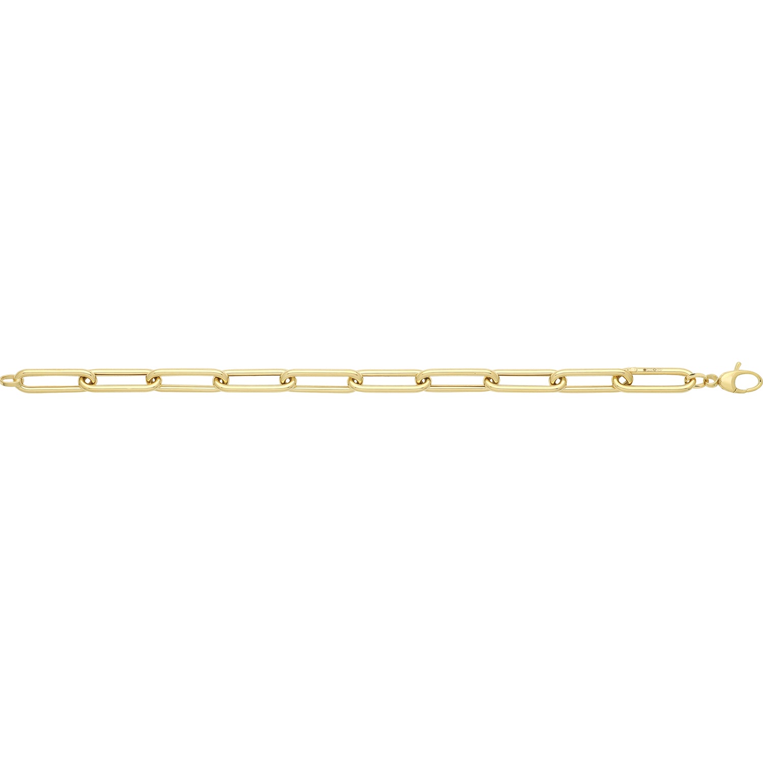 9CT GOLD PAPERCLIP BRACELET