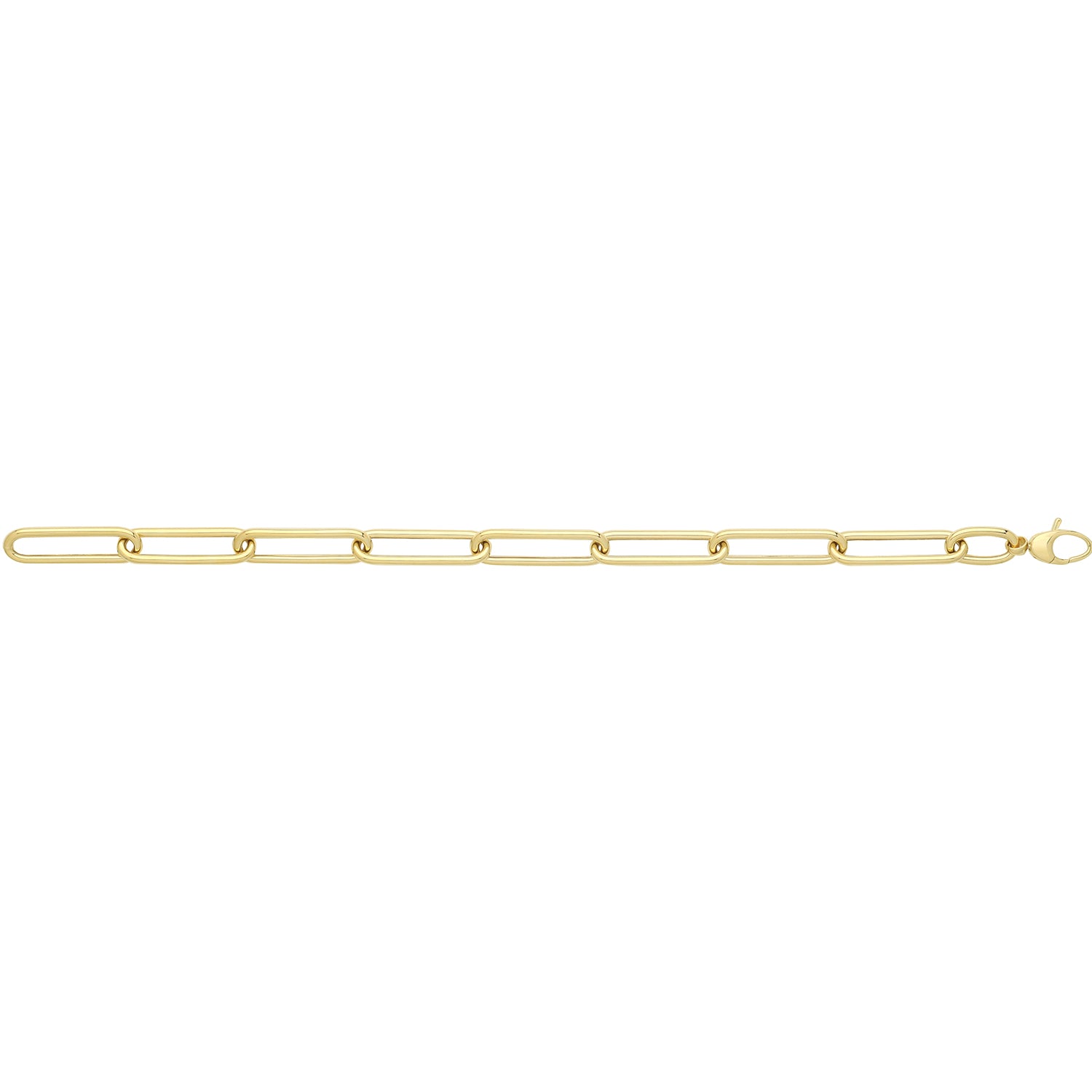 9CT GOLD PAPERCLIP BRACELET