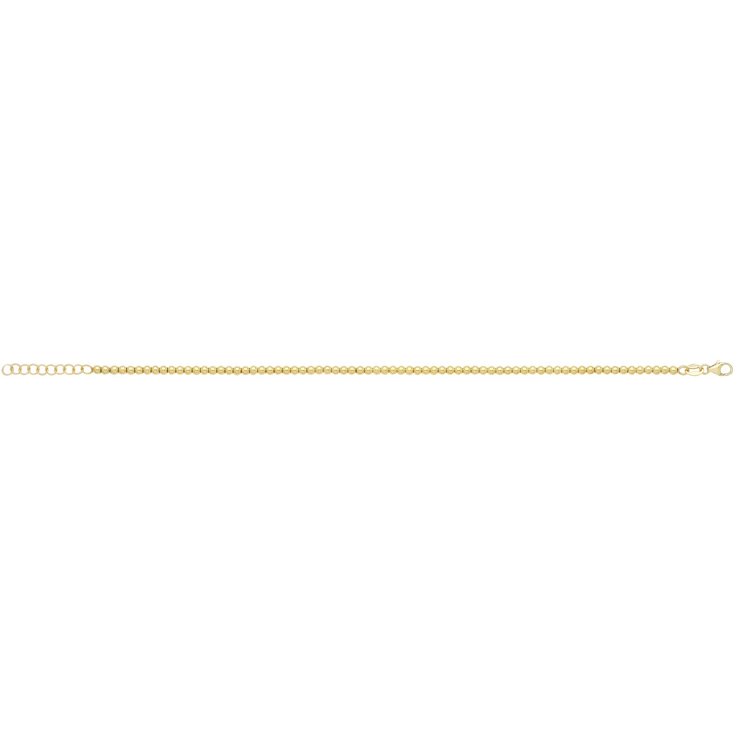 9CT GOLD BEADED BRACELET
