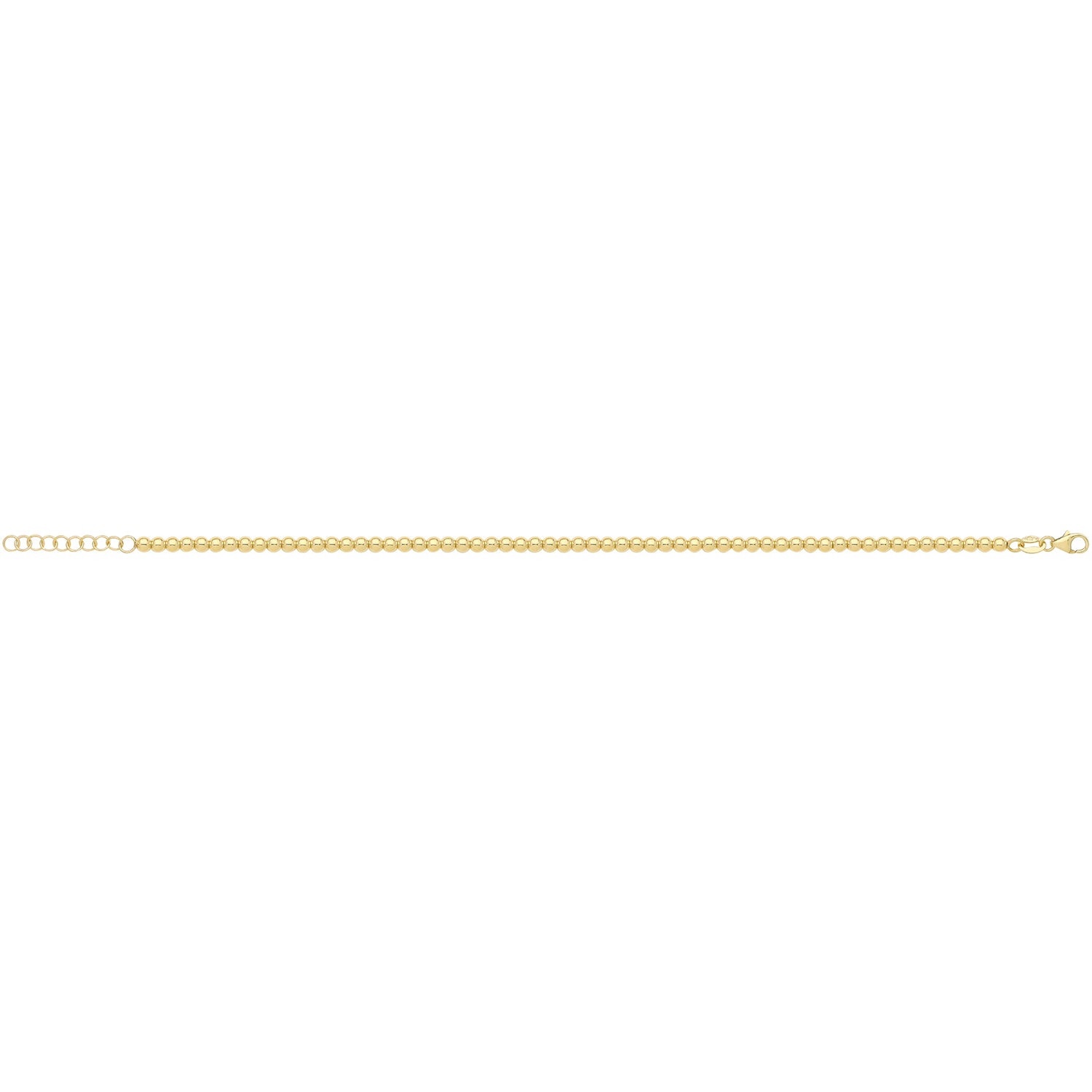 9CT GOLD BEADED BRACELET
