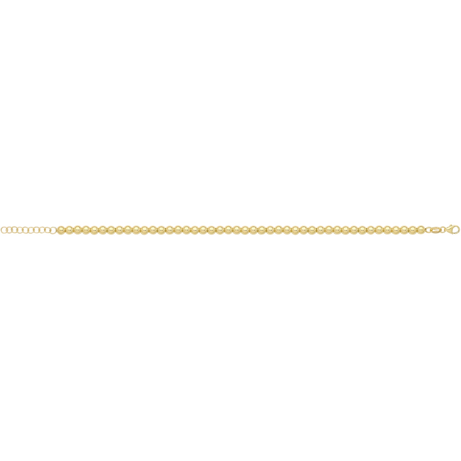 9CT GOLD BEADED BRACELET