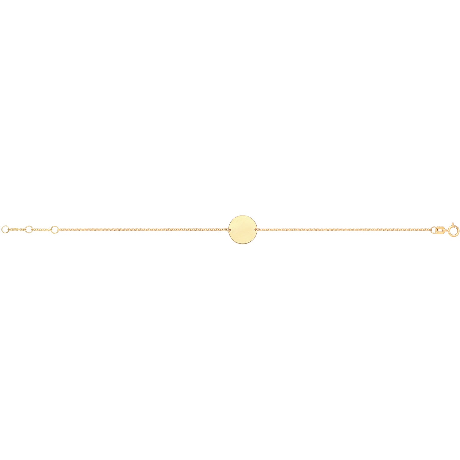 9CT GOLD DISC ID BRACELET