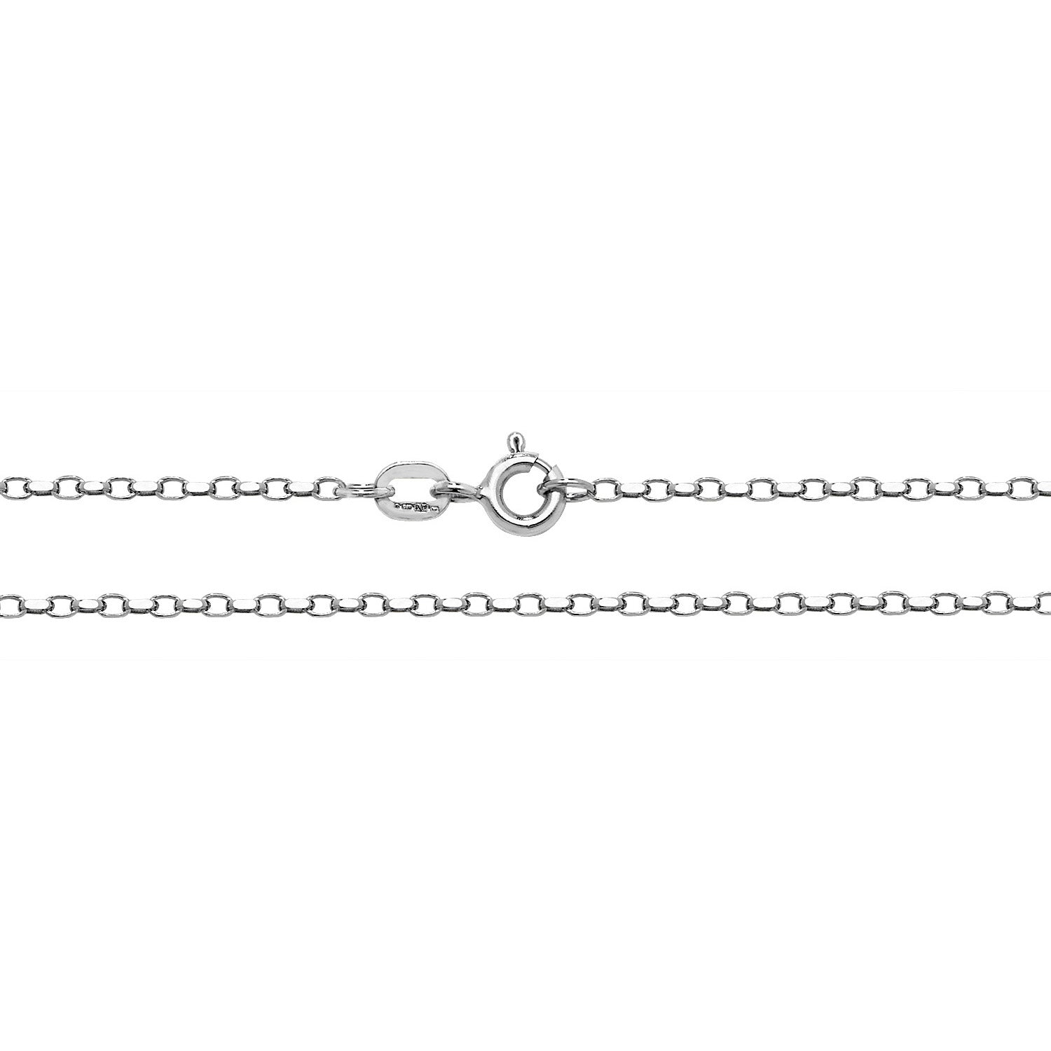 9CT WHITE GOLD BELCHER CHAIN