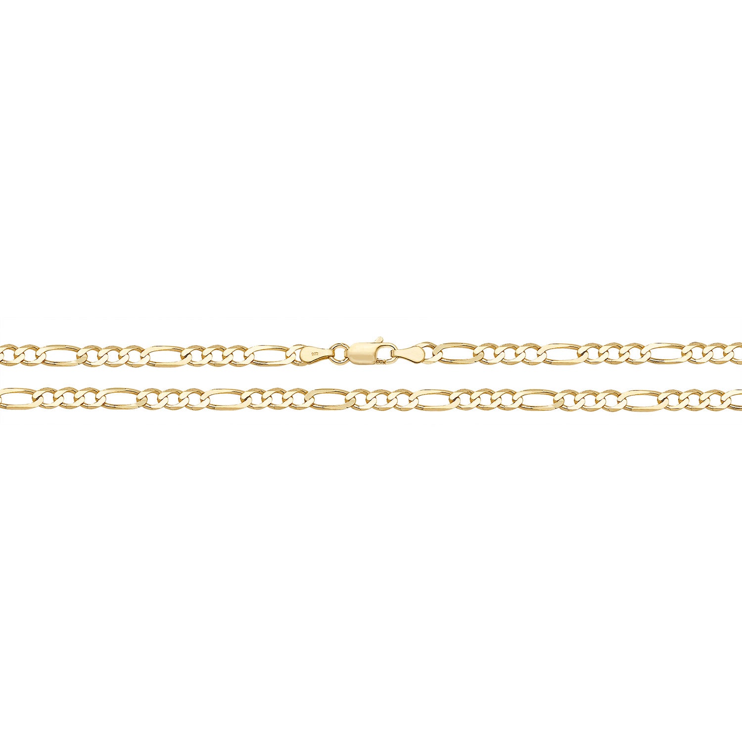 9CT GOLD FIGARO CHAIN