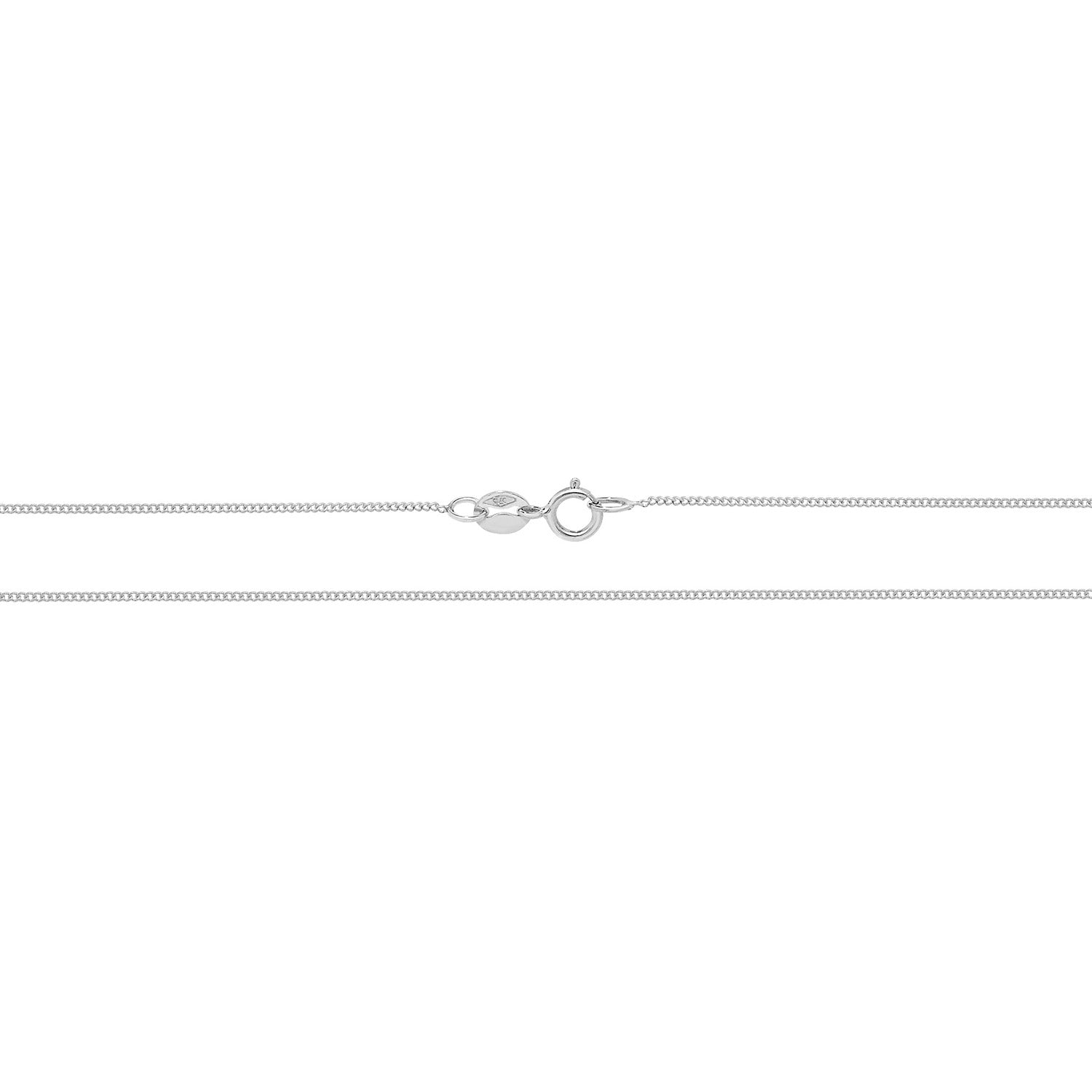 9CT WHITE GOLD CLOSE CURB CHAIN