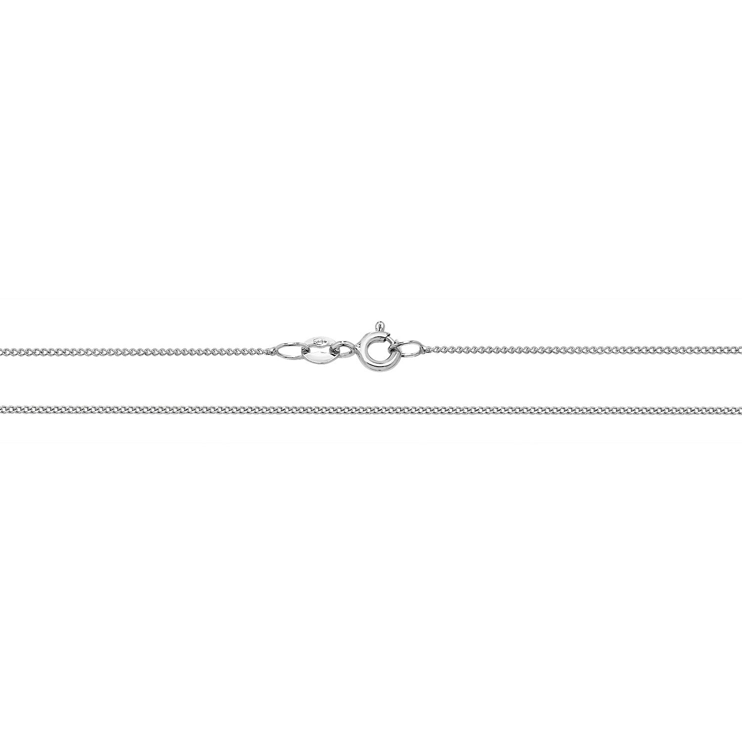 9CT WHITE GOLD CLOSE CURB CHAIN