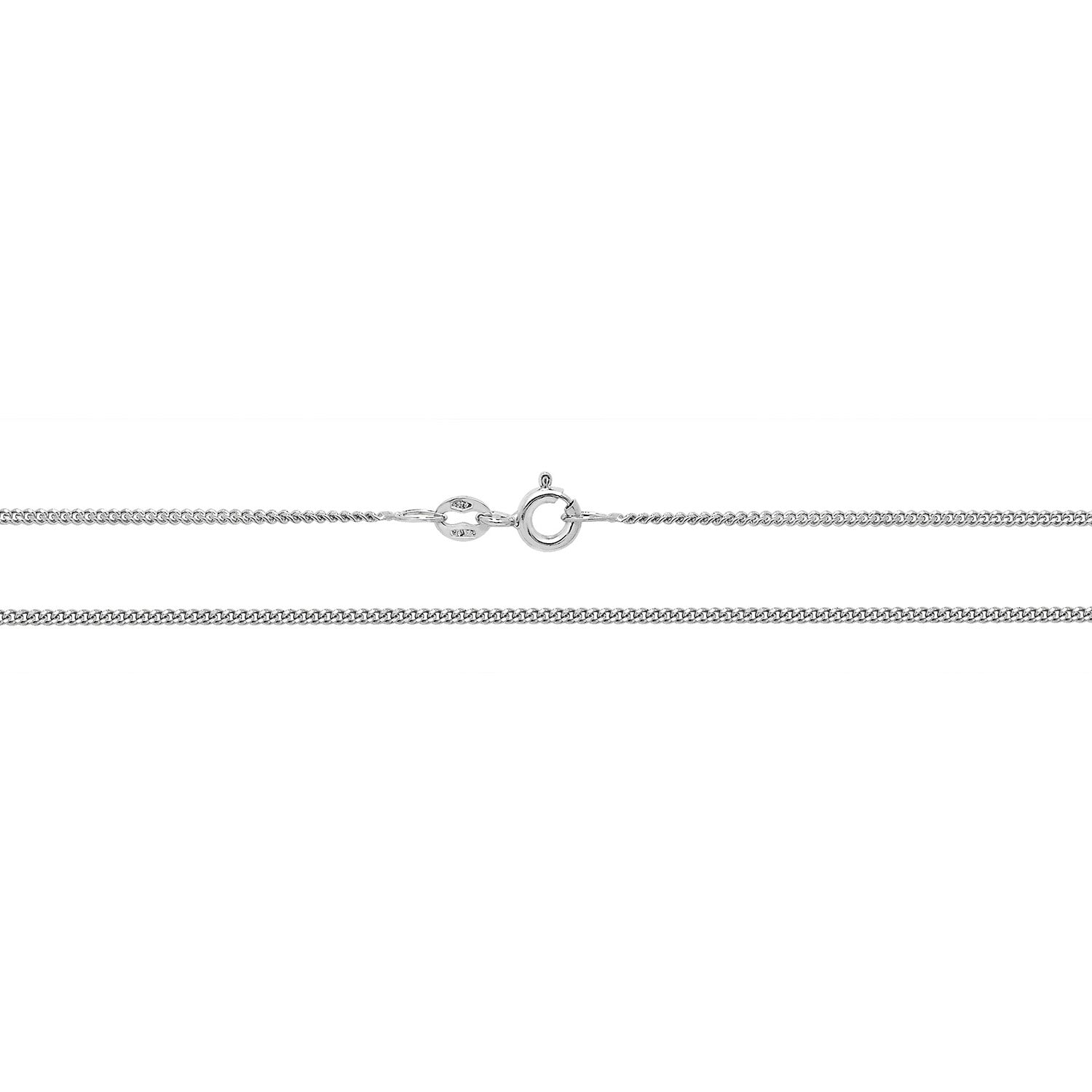 9CT WHITE GOLD CLOSE CURB CHAIN