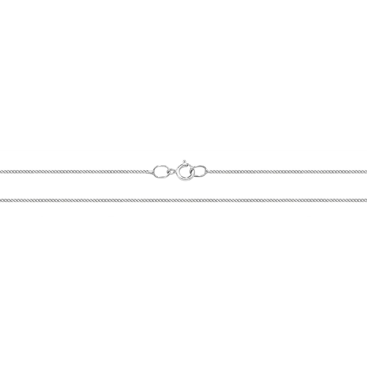 9CT WHITE GOLD CLOSE CURB CHAIN