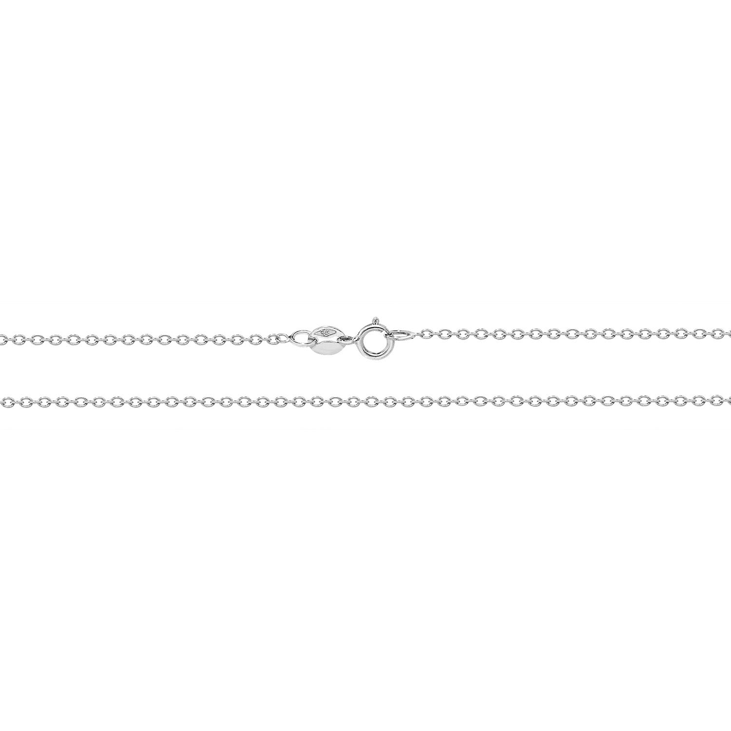 9CT WHITE GOLD ROLO CHAIN