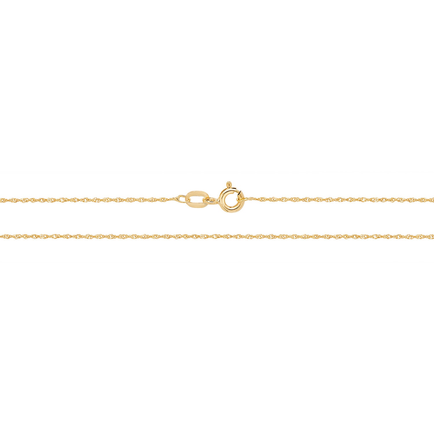 9CT GOLD DIAMOND CUT SINGAROPE CHAIN