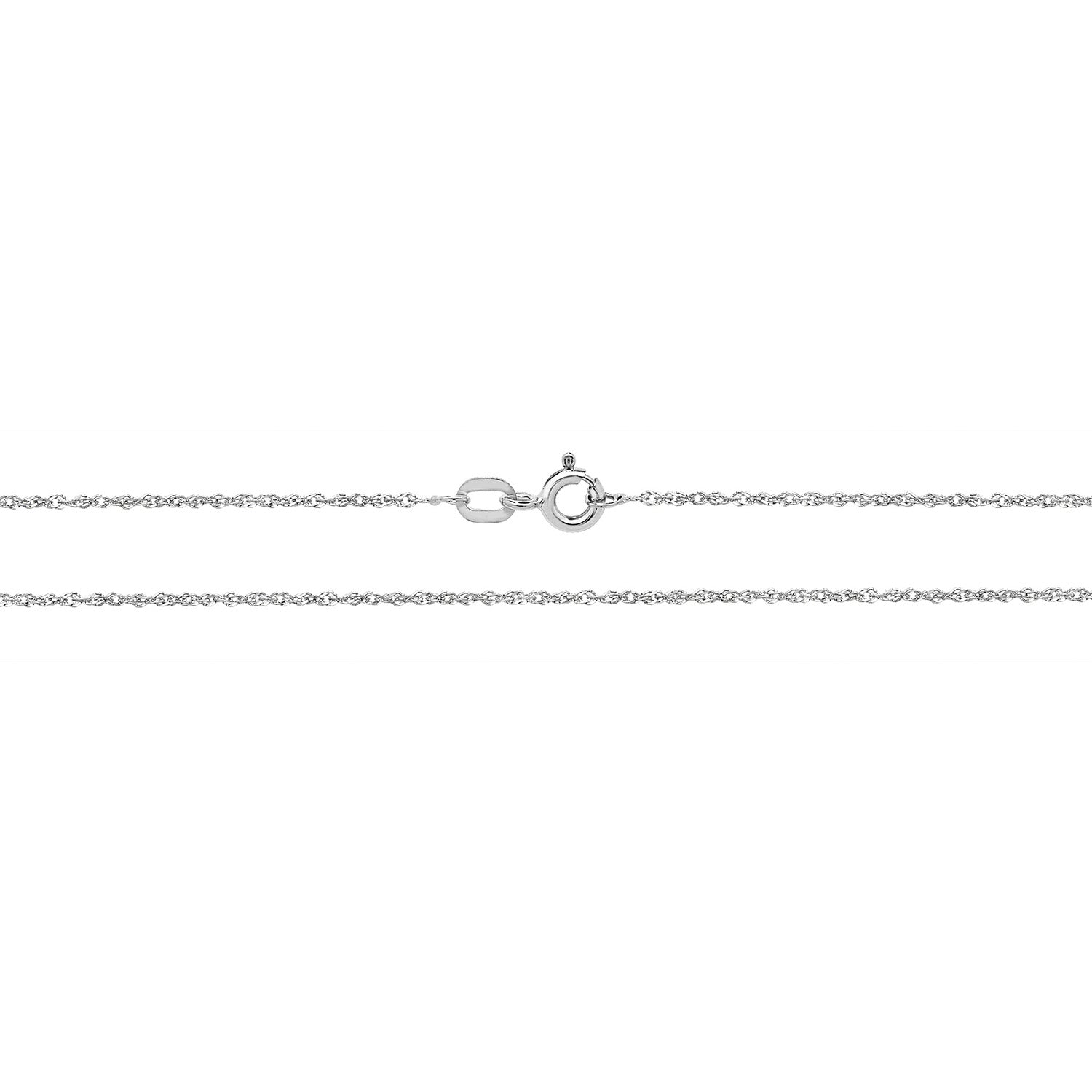 9CT WHITE GOLD DIAMOND CUT CHAIN