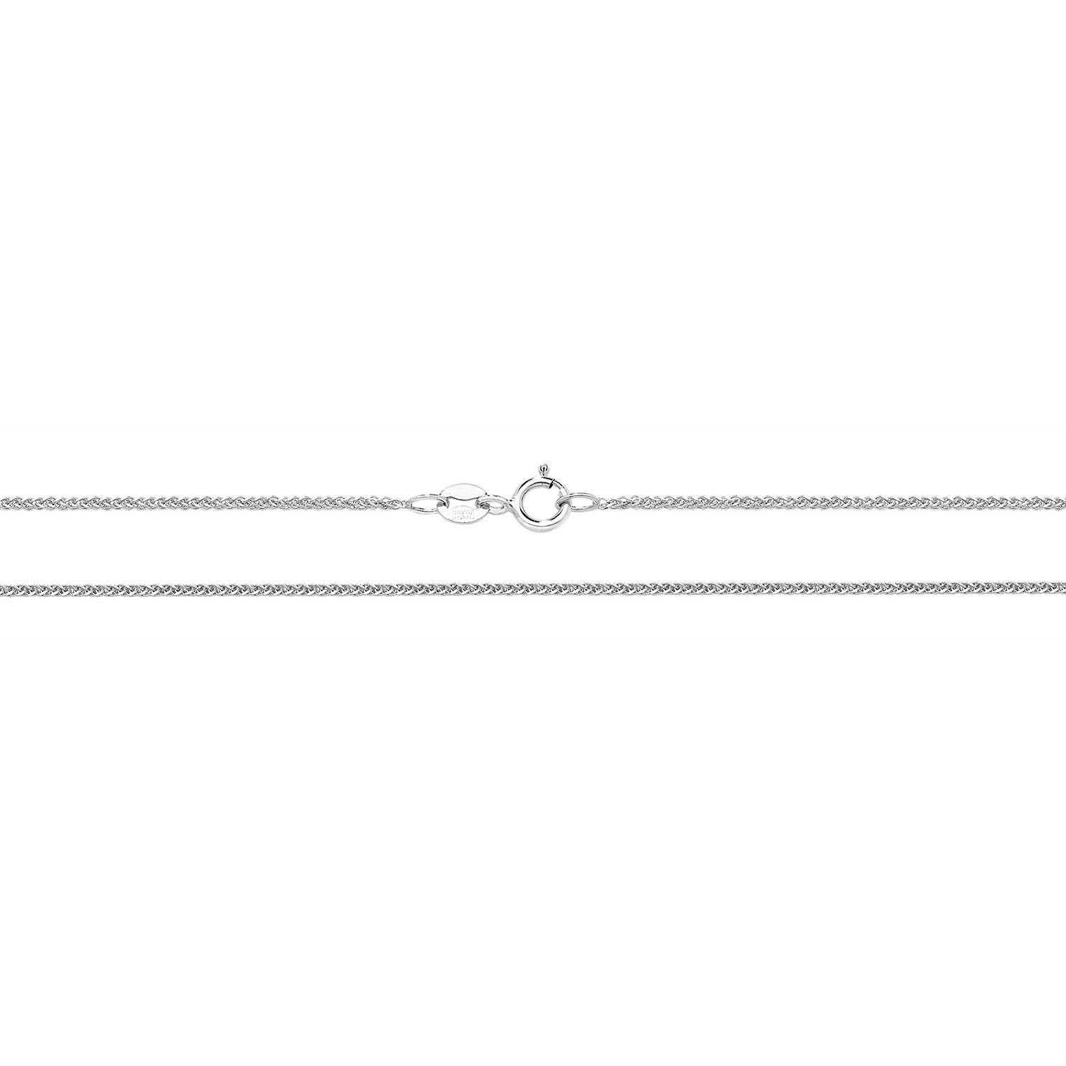9CT WHITE GOLD WHEAT CHAIN
