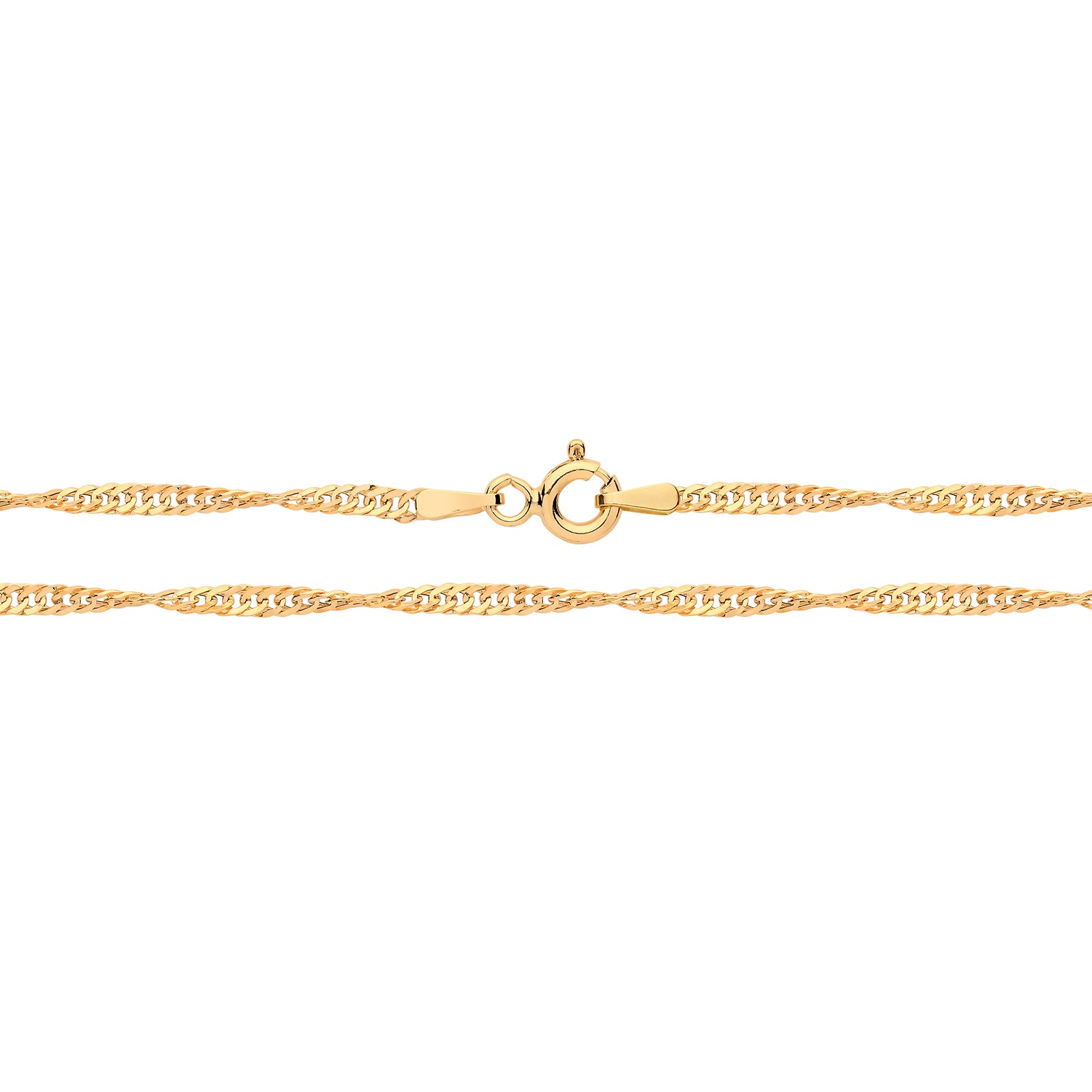 9CT GOLD SINGAPORE HOLLOW CHAIN