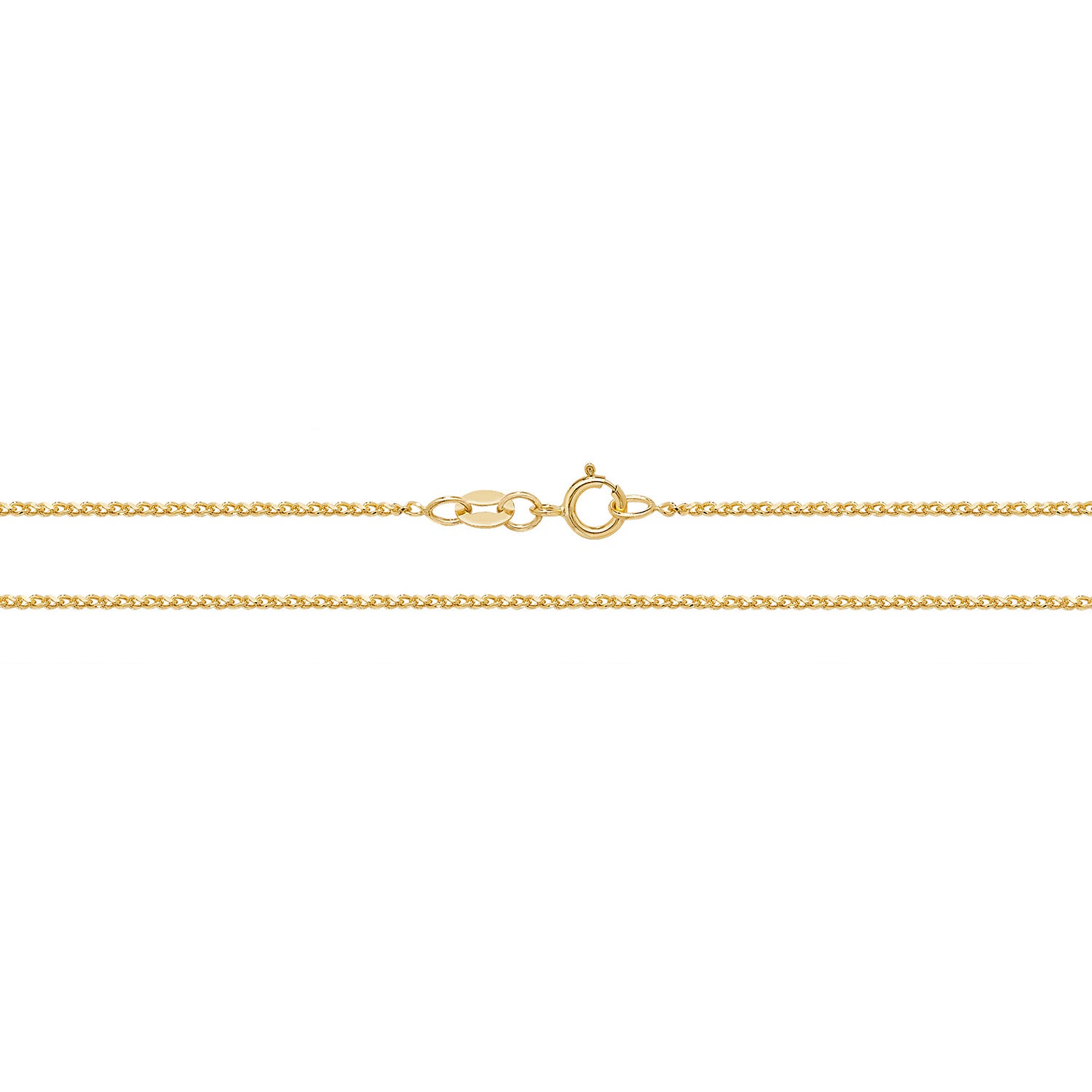 9CT GOLD DIAMOND CUT SINGLE LINK WHEAT CHAIN