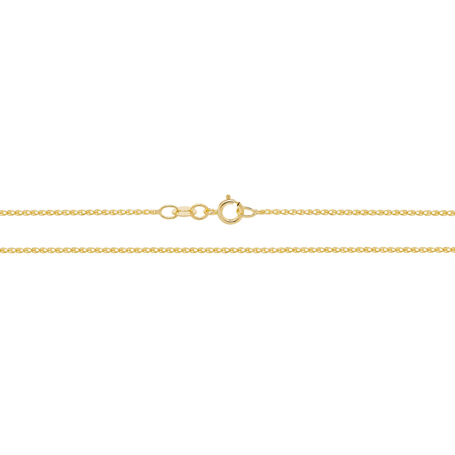 9CT GOLD DIAMOND CUT SINGLE LINK WHEAT CHAIN
